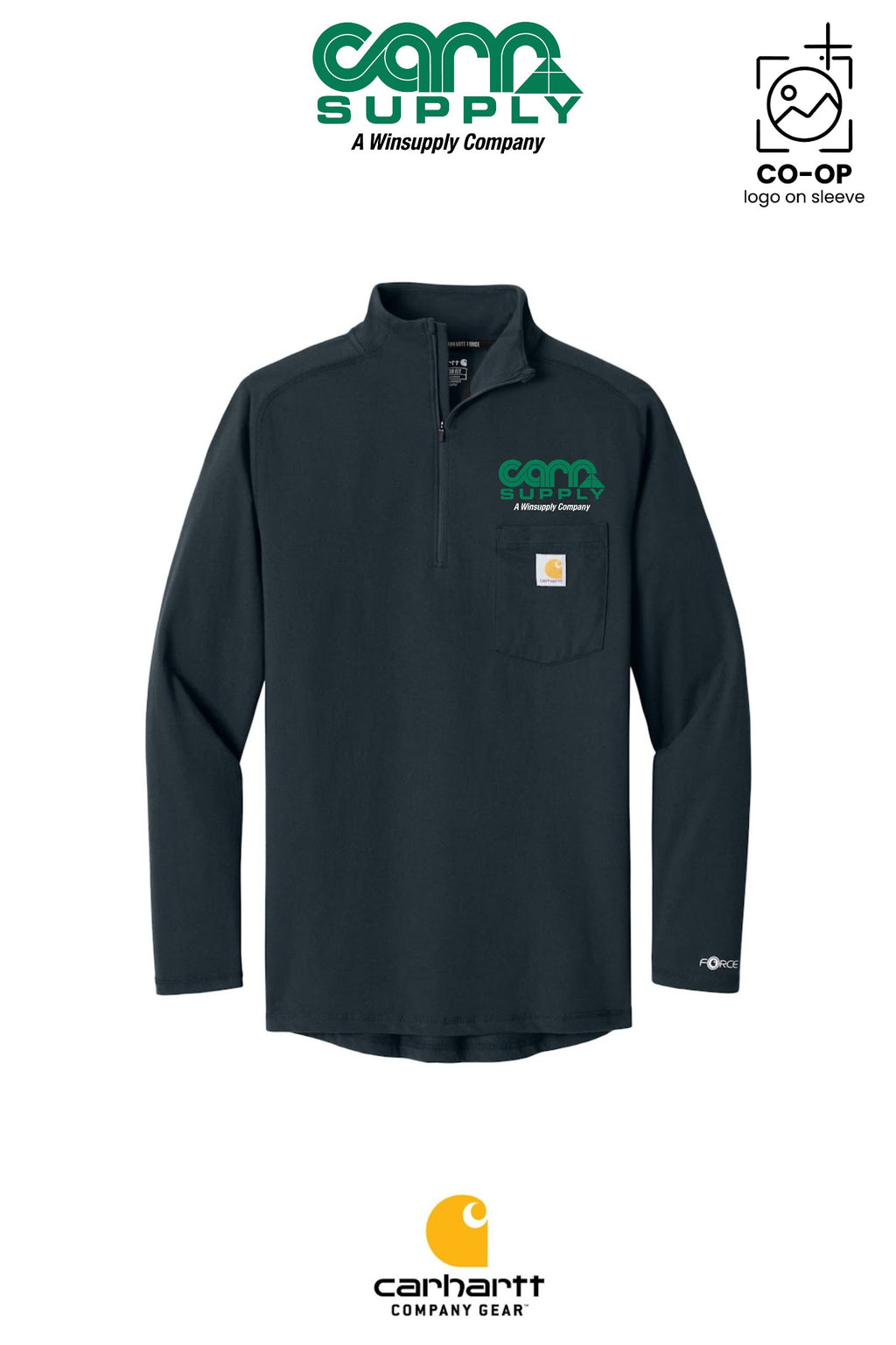 Carhartt Force® 1/4-Zip Long Sleeve T-Shirt - Carr Supply - Lancaster