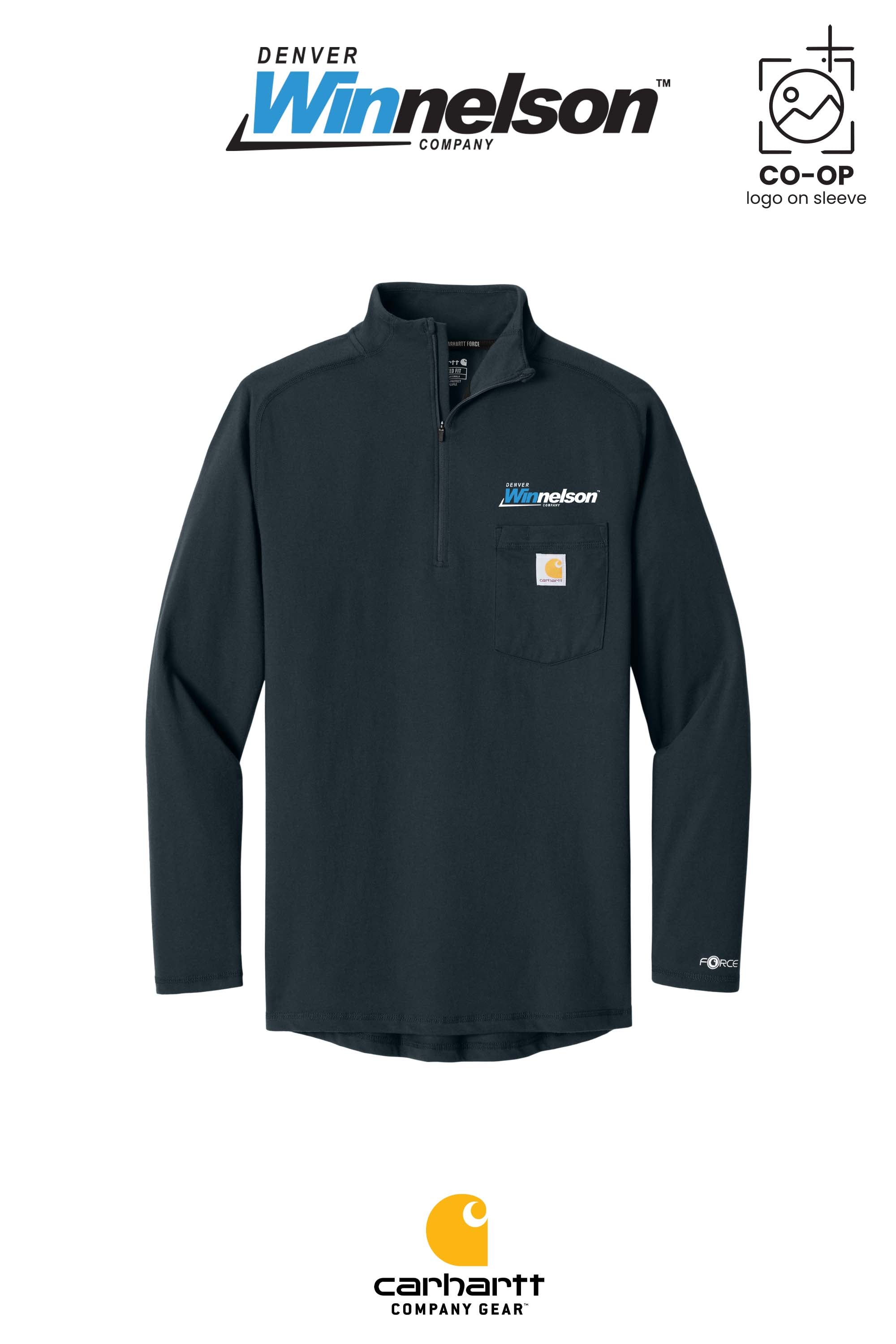 Carhartt Force® 1/4-Zip Long Sleeve T-Shirt - Denver Winnelson
