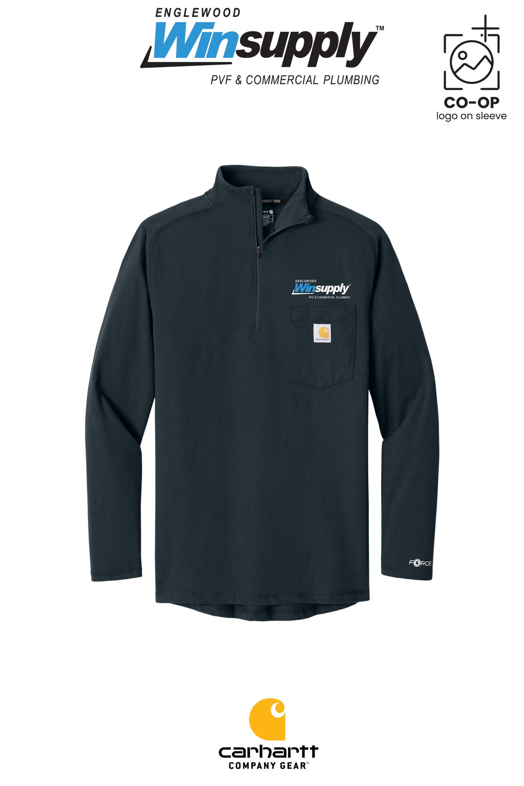 Carhartt Force® 1/4-Zip Long Sleeve T-Shirt - Englewood Winsupply