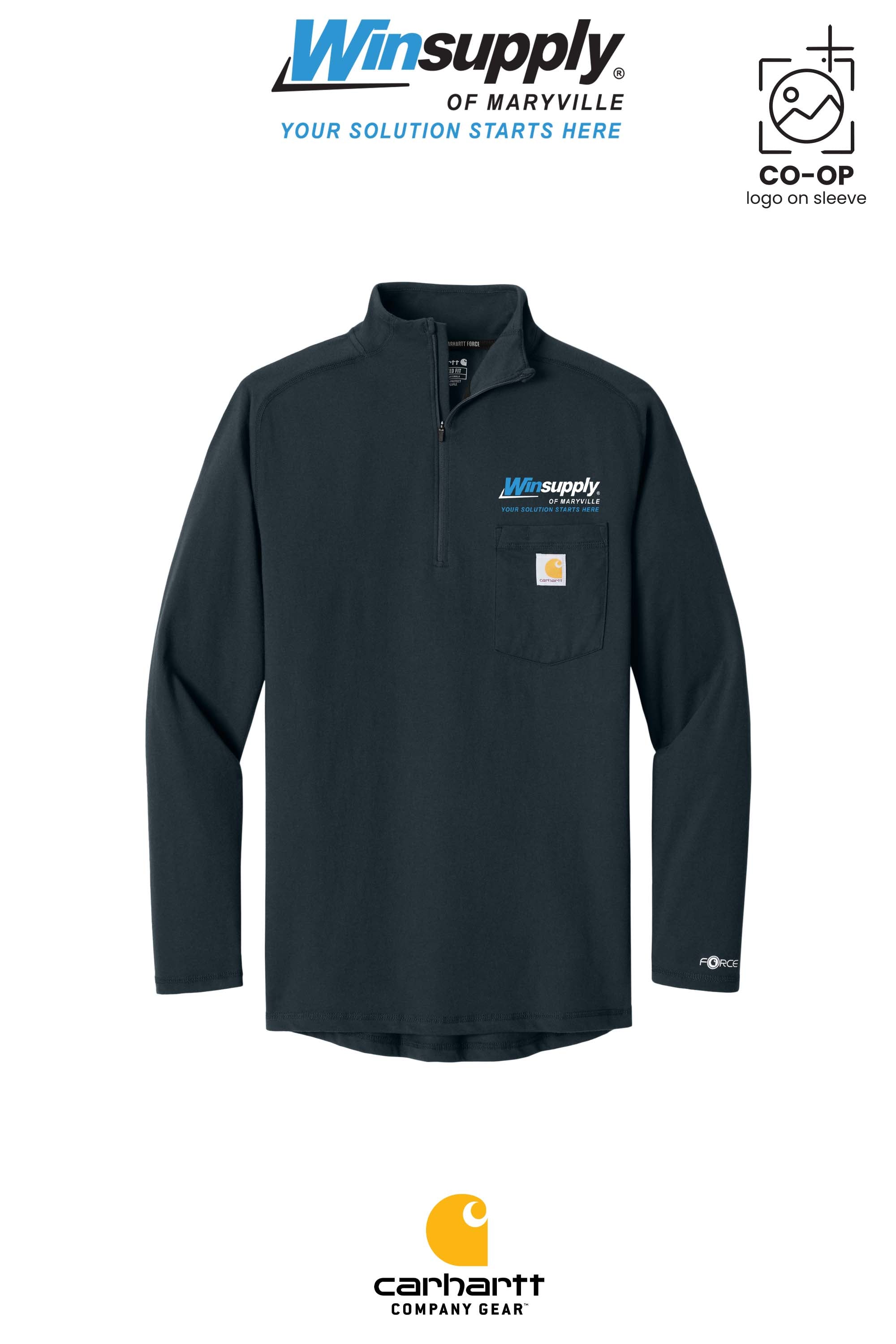 Carhartt Force® 1/4-Zip Long Sleeve T-Shirt - Winsupply of Maryville