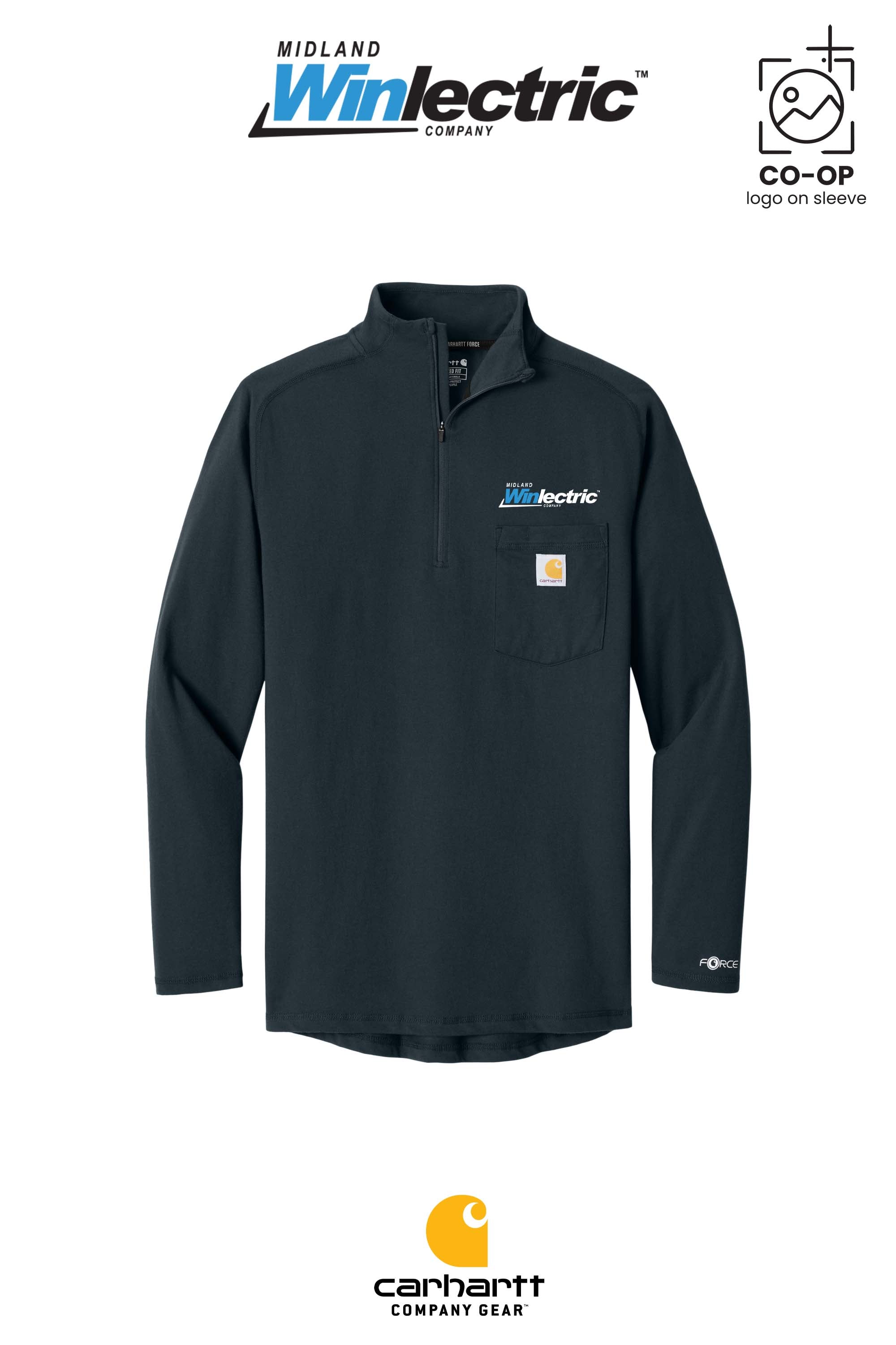 Carhartt Force® 1/4-Zip Long Sleeve T-Shirt - Winlectric of Midland