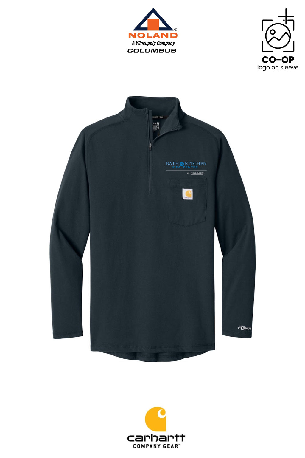Carhartt Force® 1/4-Zip Long Sleeve T-Shirt - Columbus Noland