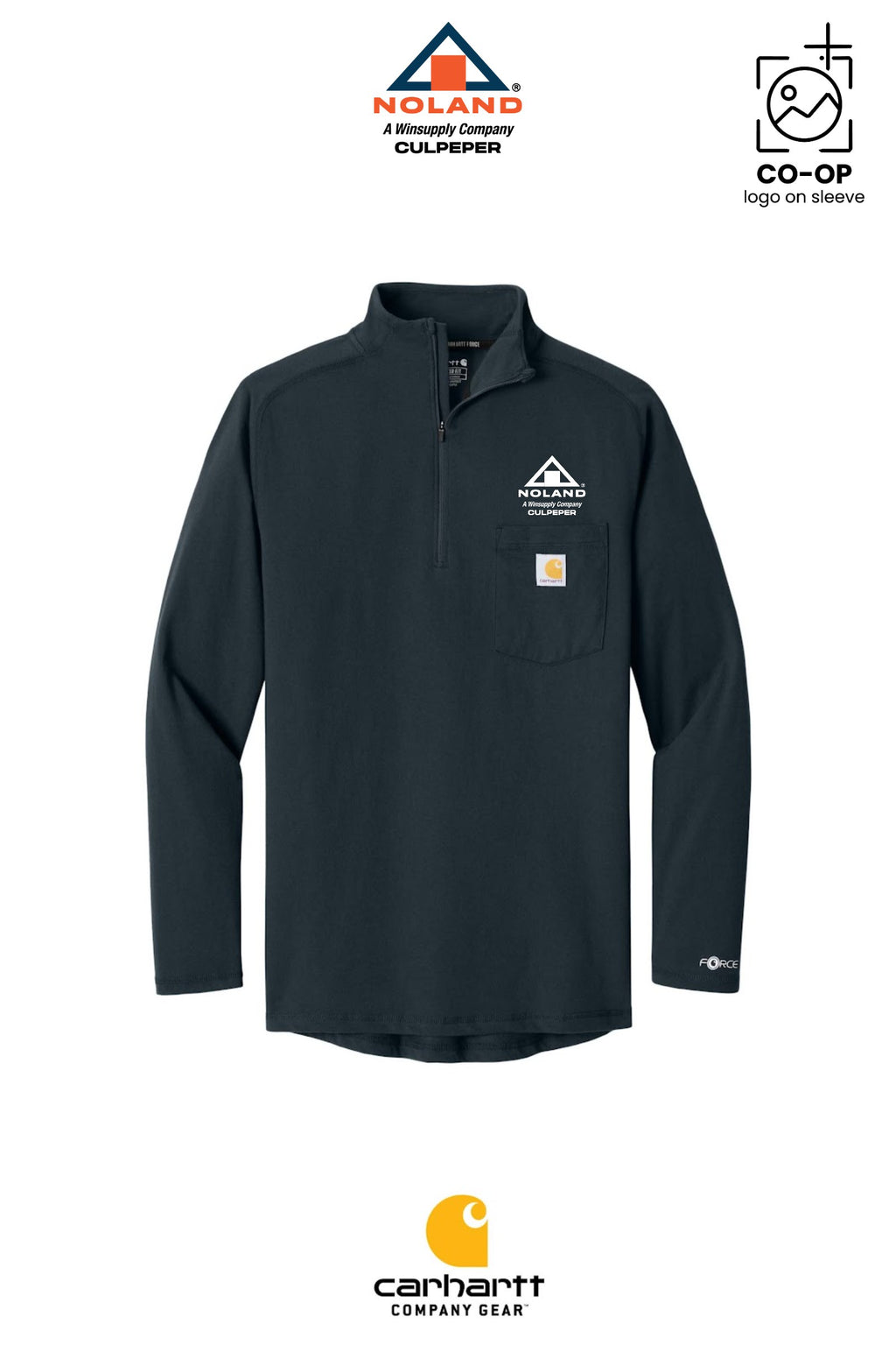 Carhartt Force® 1/4-Zip Long Sleeve T-Shirt - Culpeper Noland