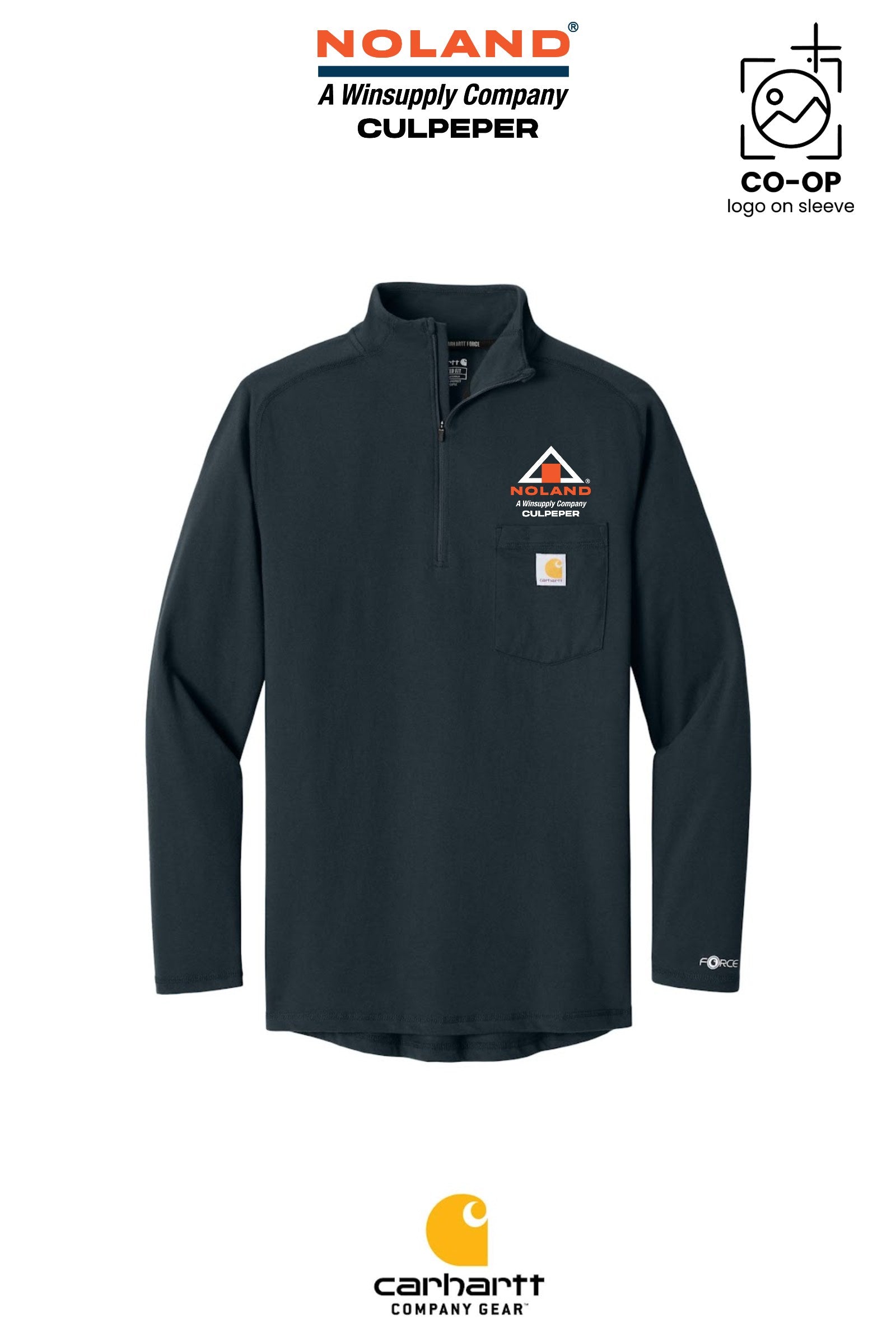 Carhartt Force® 1/4-Zip Long Sleeve T-Shirt - Culpeper Noland