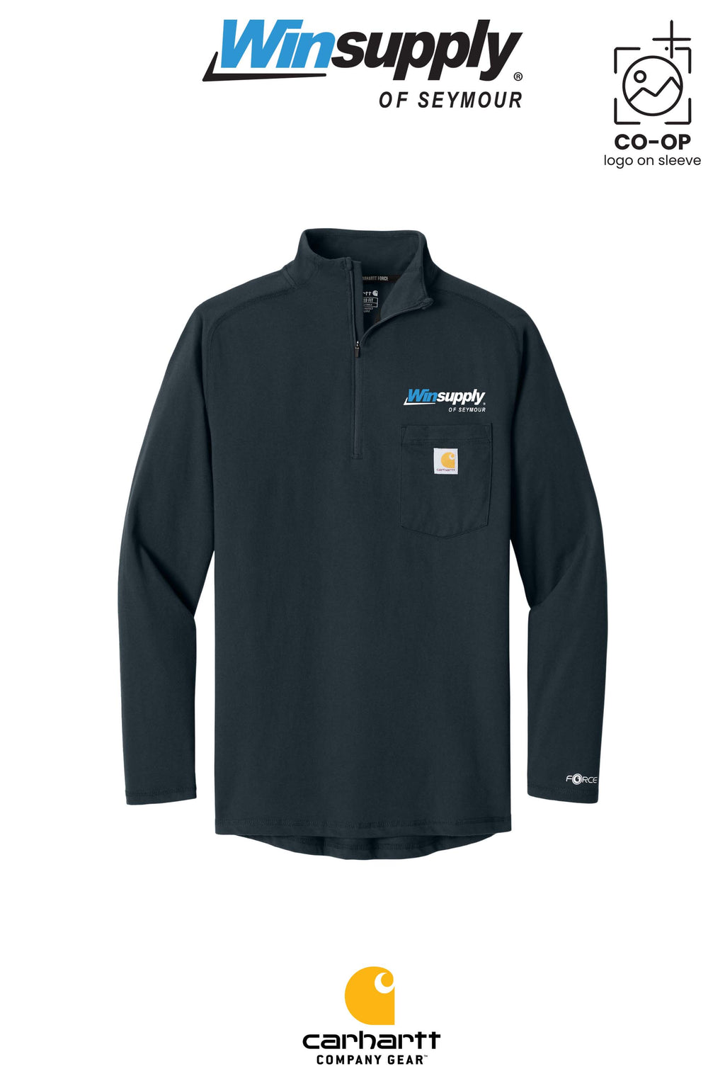 Carhartt Force® 1/4-Zip Long Sleeve T-Shirt - Winsupply of Seymour IN