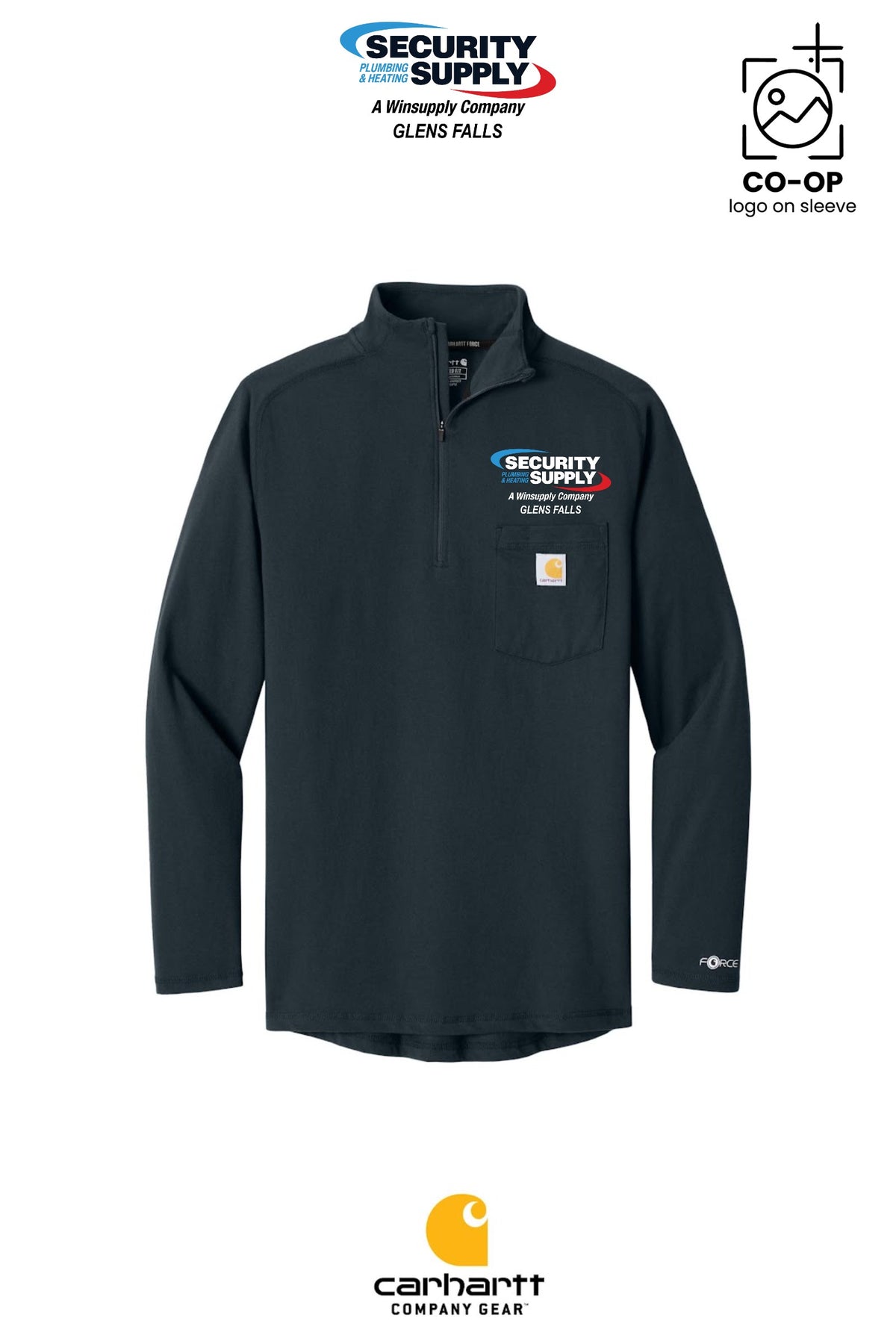 Carhartt Force® 1/4-Zip Long Sleeve T-Shirt - SPHS Glens Falls