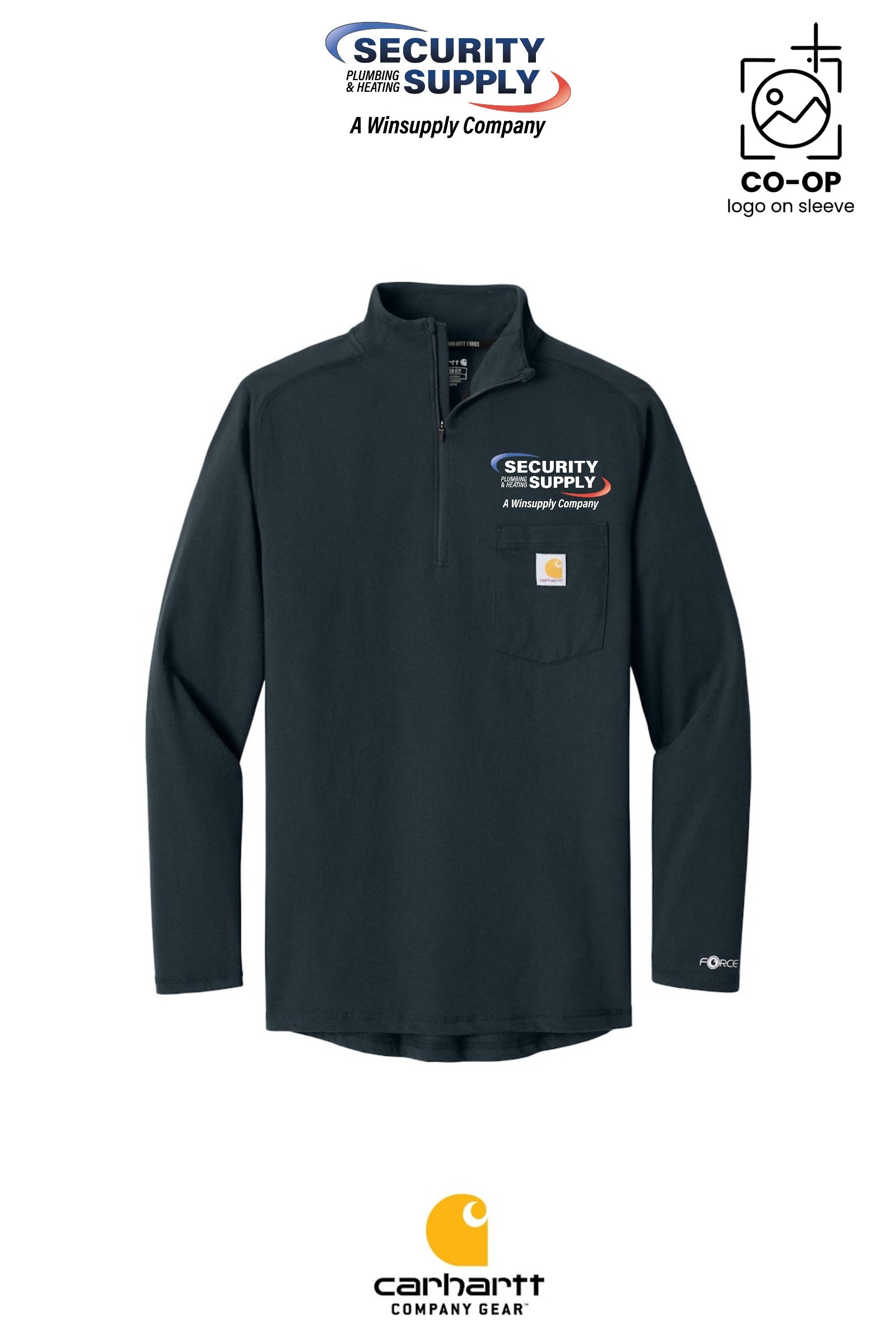 Carhartt Force® 1/4-Zip Long Sleeve T-Shirt - SPHS Watertown