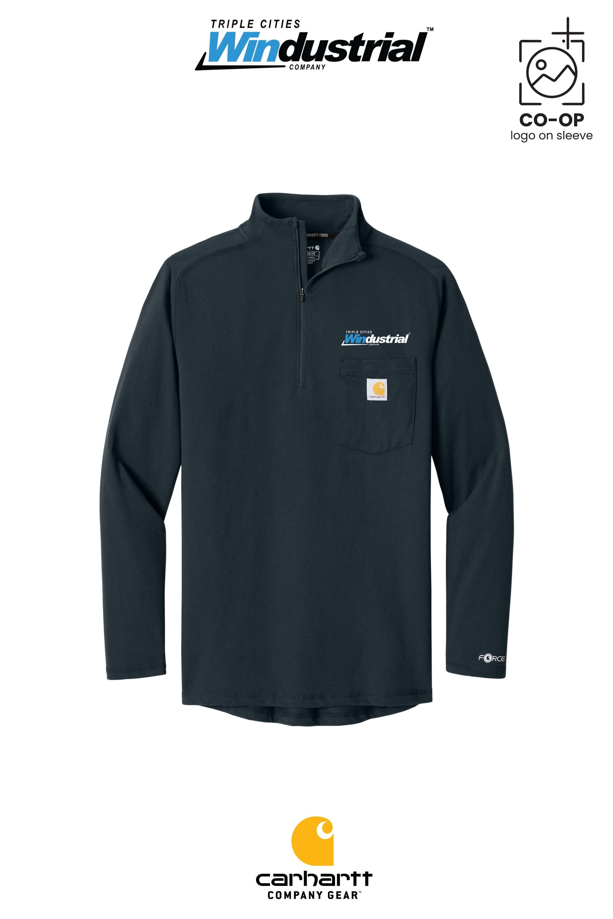 Carhartt Force® 1/4-Zip Long Sleeve T-Shirt - Windustrial Triple Cities