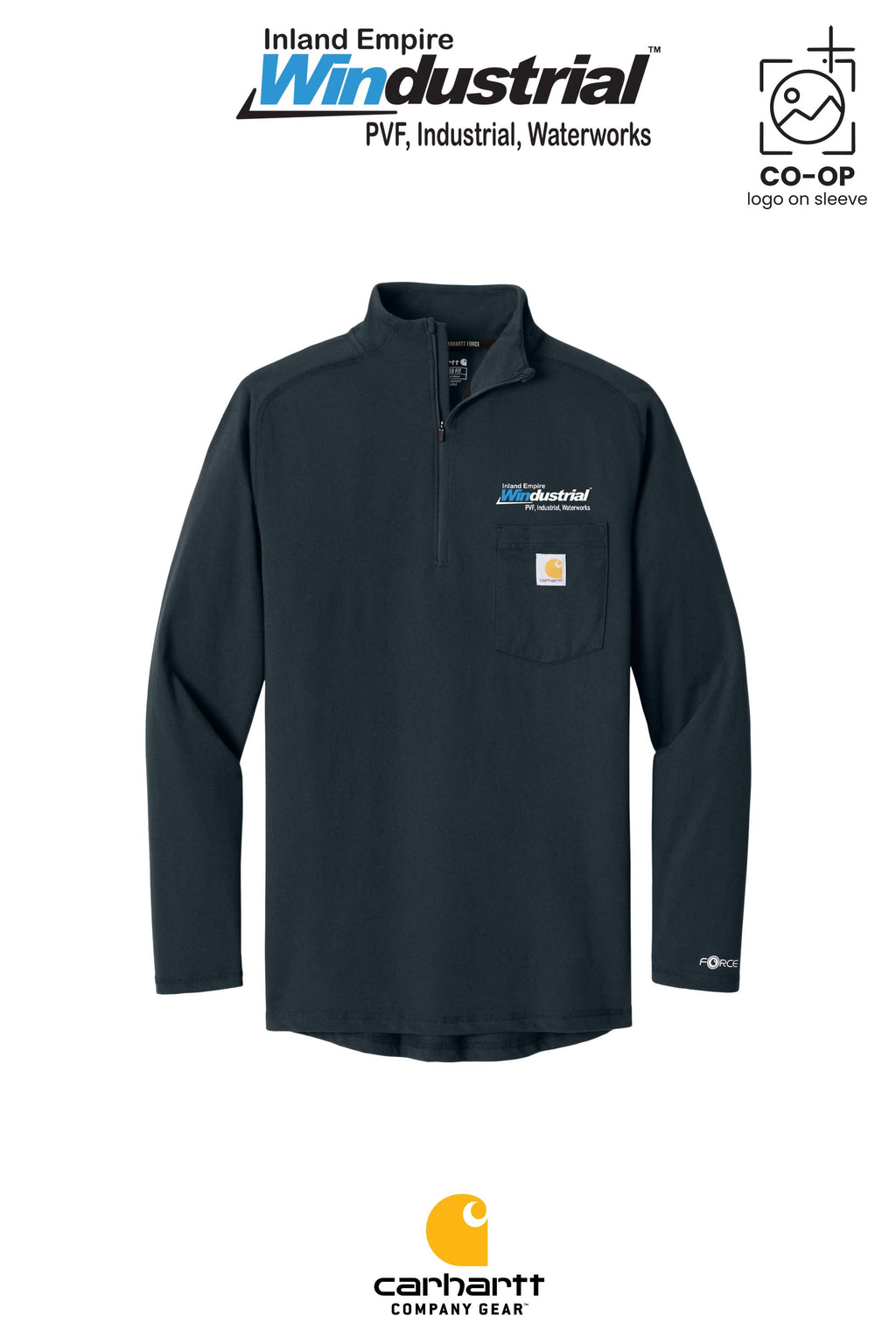 Carhartt Force® 1/4-Zip Long Sleeve T-Shirt - Inland Empire Windustrial