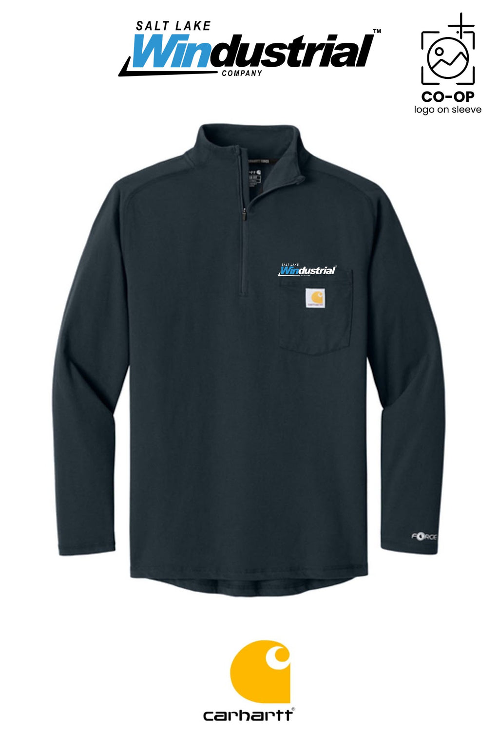 Carhartt Force® 1/4-Zip Long Sleeve T-Shirt - Salt Lake Windustrial