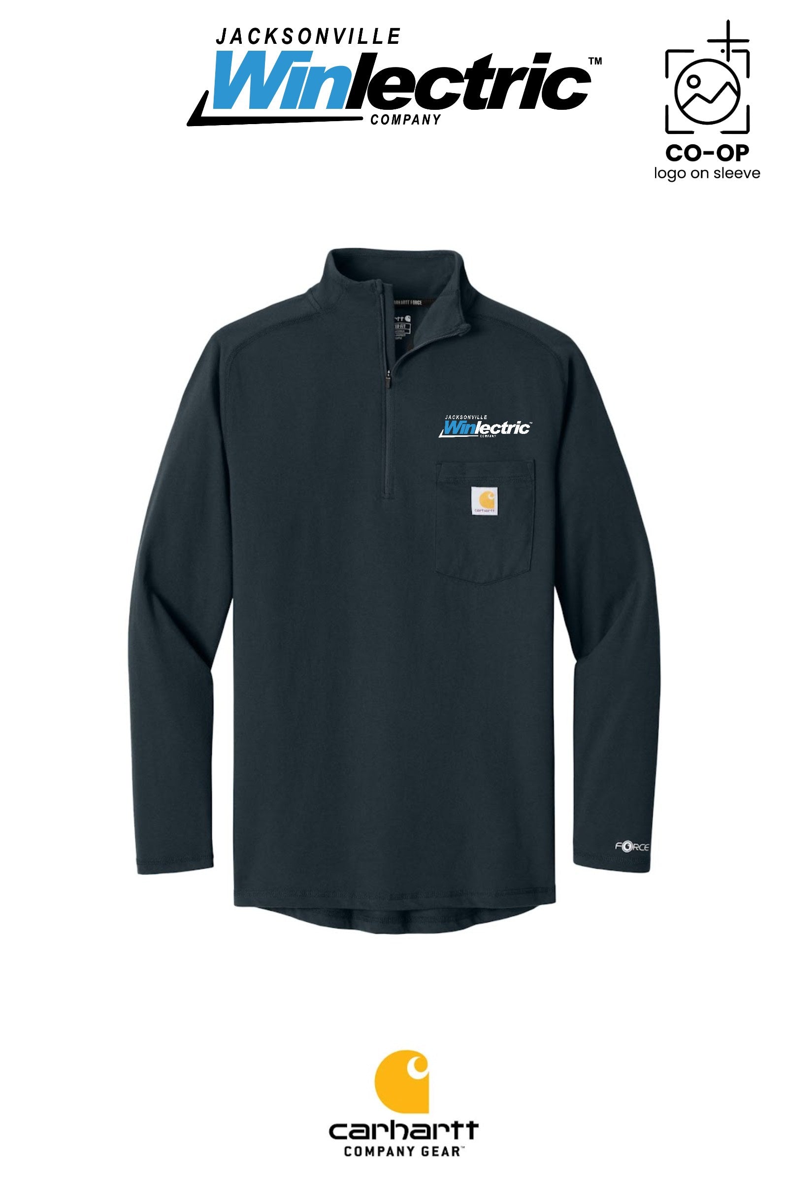 Carhartt Force® 1/4-Zip Long Sleeve T-Shirt - Jacksonville Winlectric