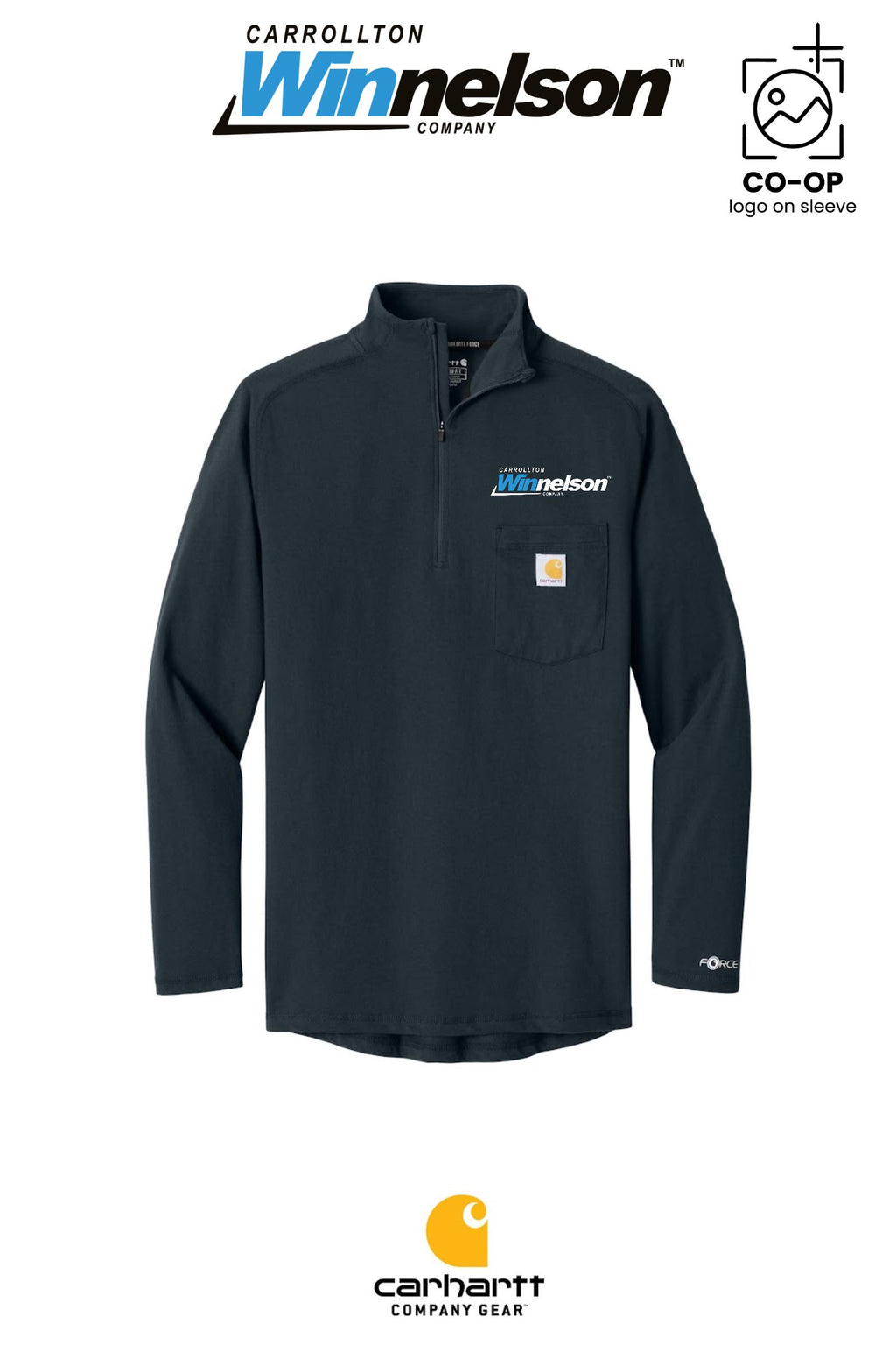 Carhartt Force® 1/4-Zip Long Sleeve T-Shirt - Carrollton Winnelson