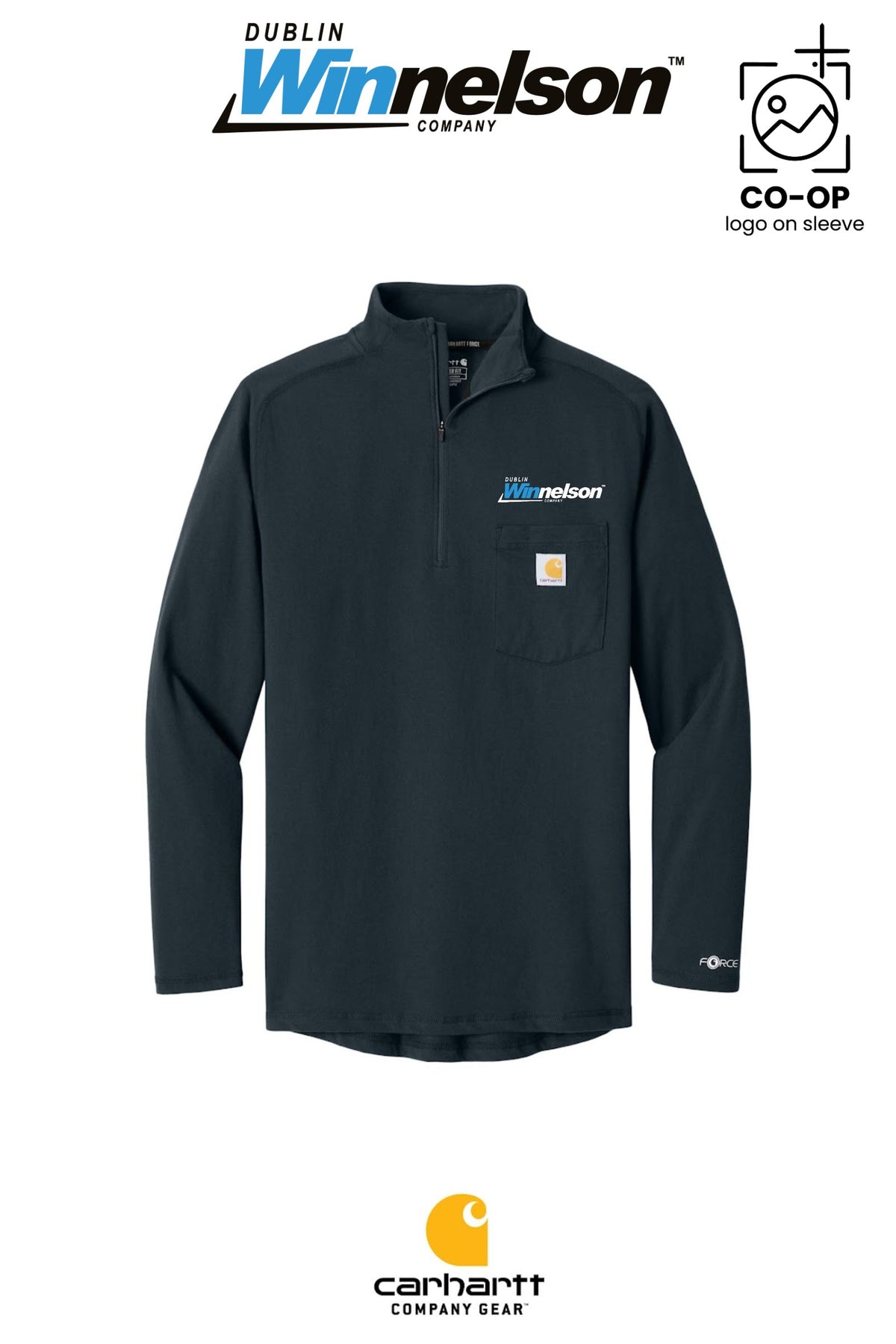 Carhartt Force® 1/4-Zip Long Sleeve T-Shirt - Dublin Winnelson