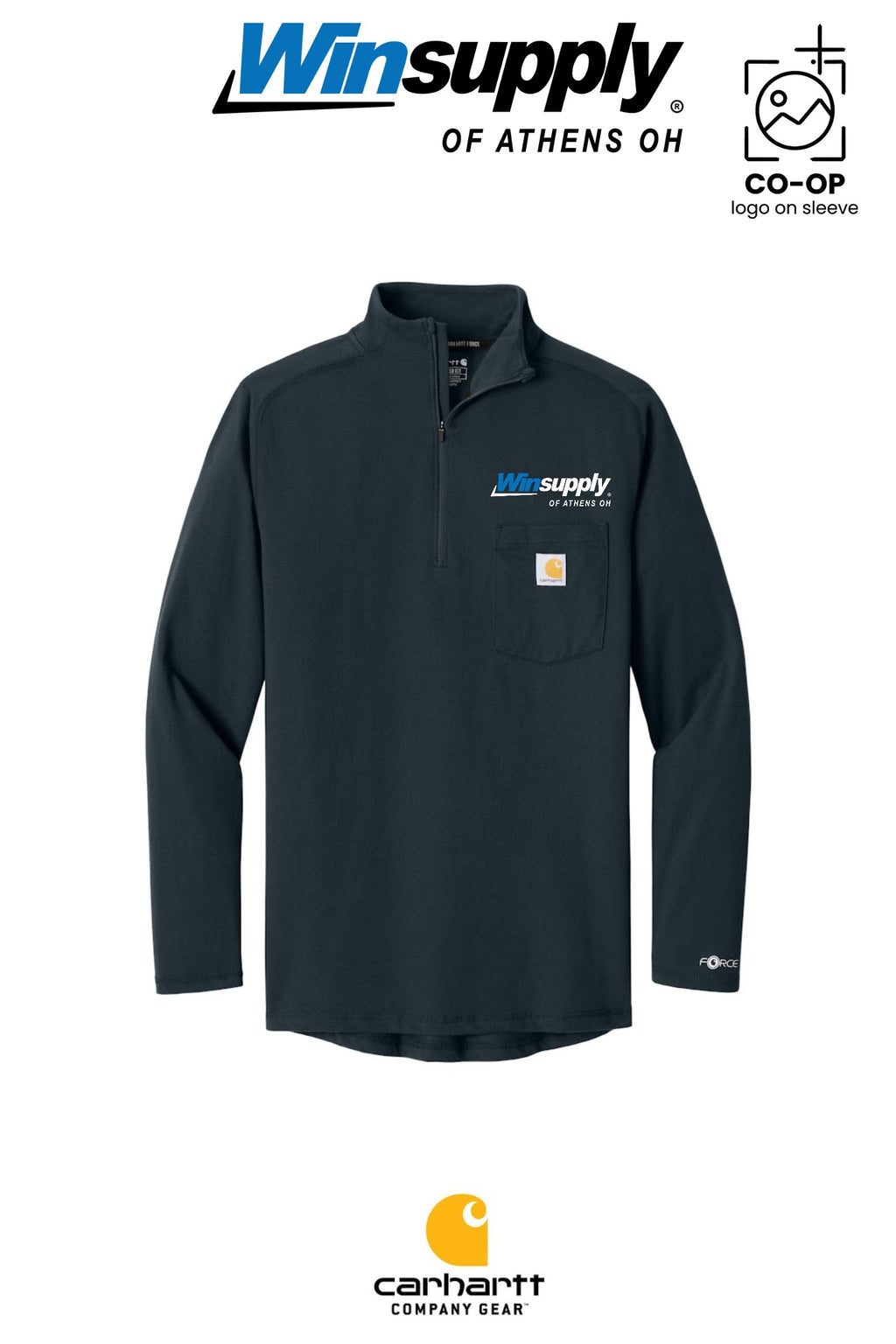 Carhartt Force® 1/4-Zip Long Sleeve T-Shirt - Winsupply of Athens OH