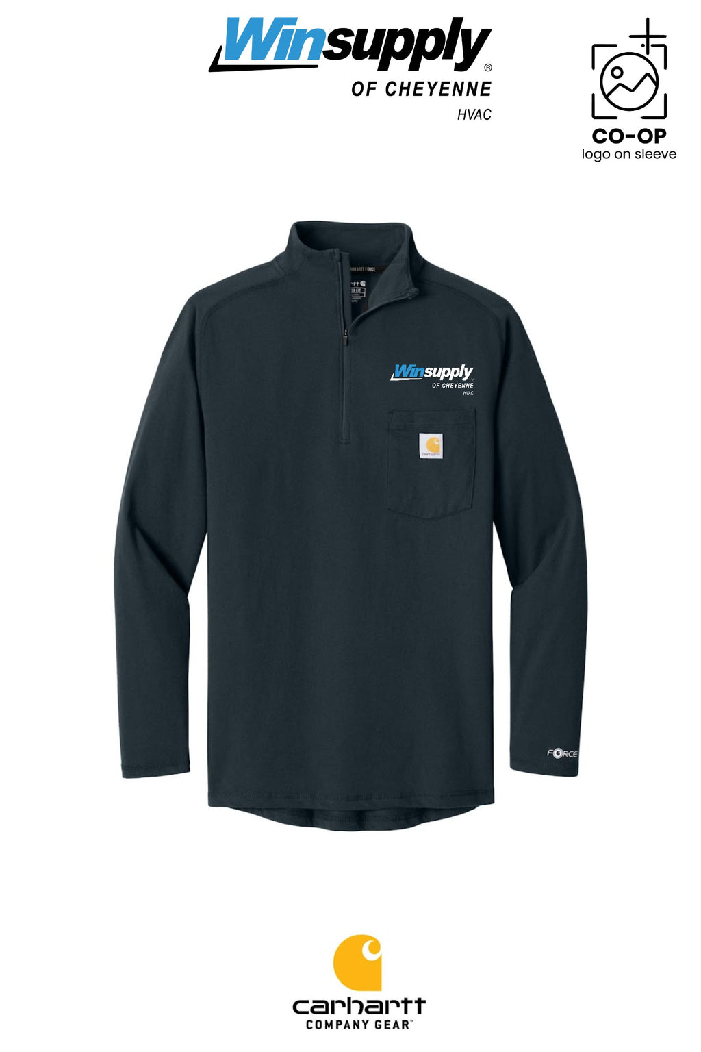 Carhartt Force® 1/4-Zip Long Sleeve T-Shirt - Winsupply of Cheyenne