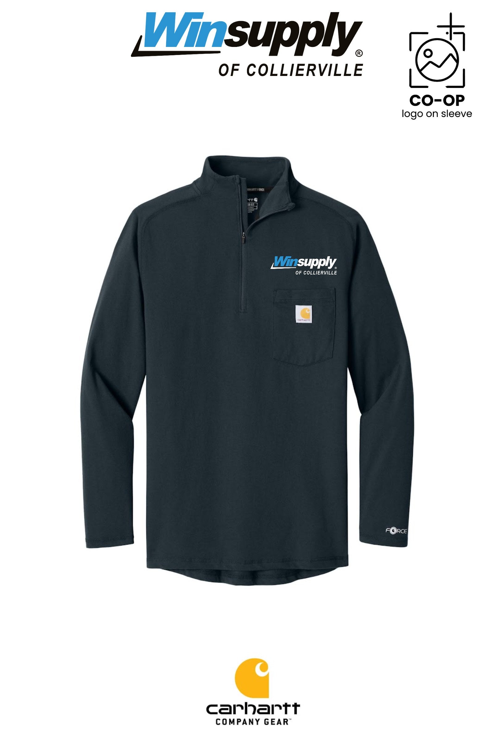 Carhartt Force® 1/4-Zip Long Sleeve T-Shirt - Winston Salem Noland
