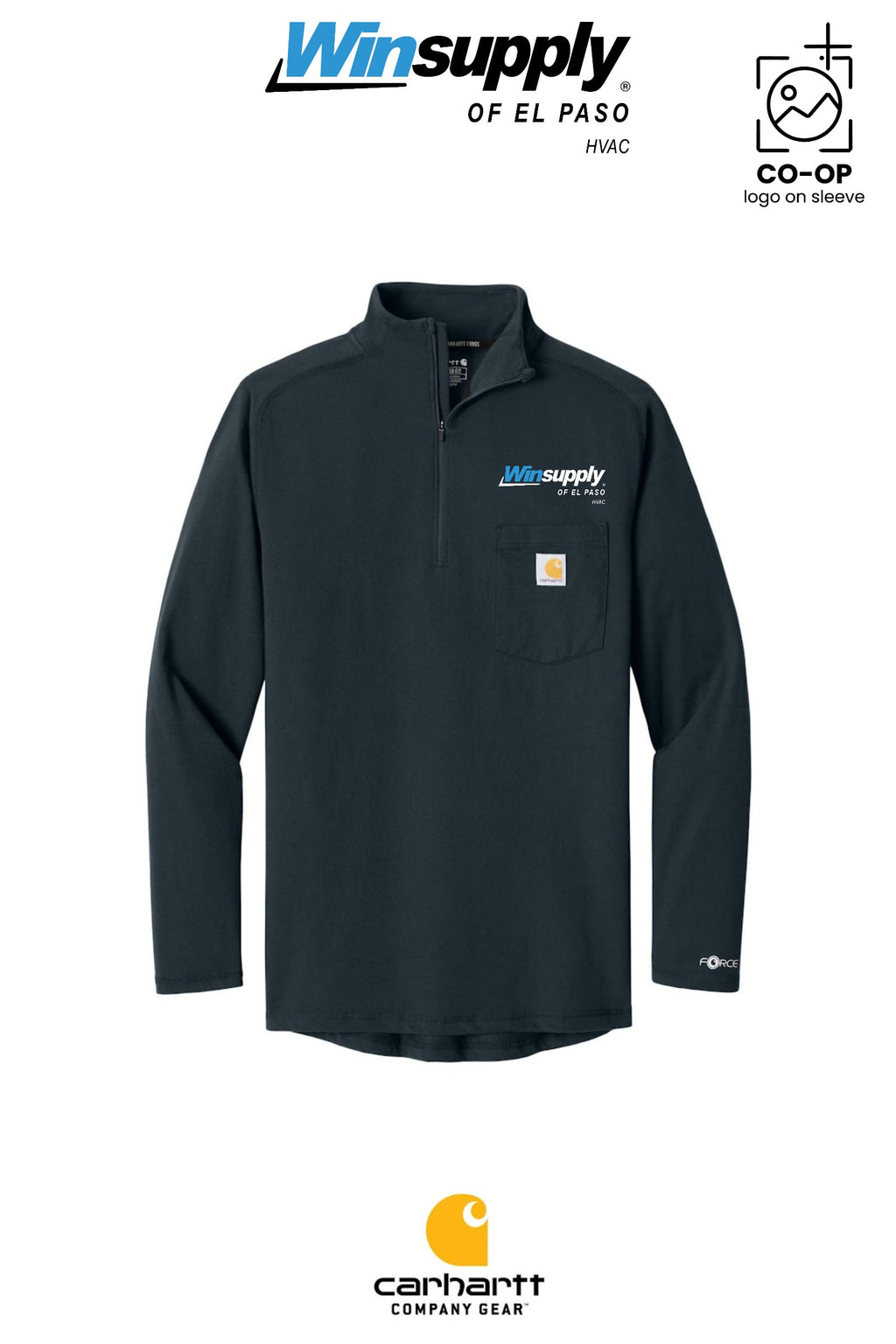 Carhartt Force® 1/4-Zip Long Sleeve T-Shirt - Winsupply of El Paso