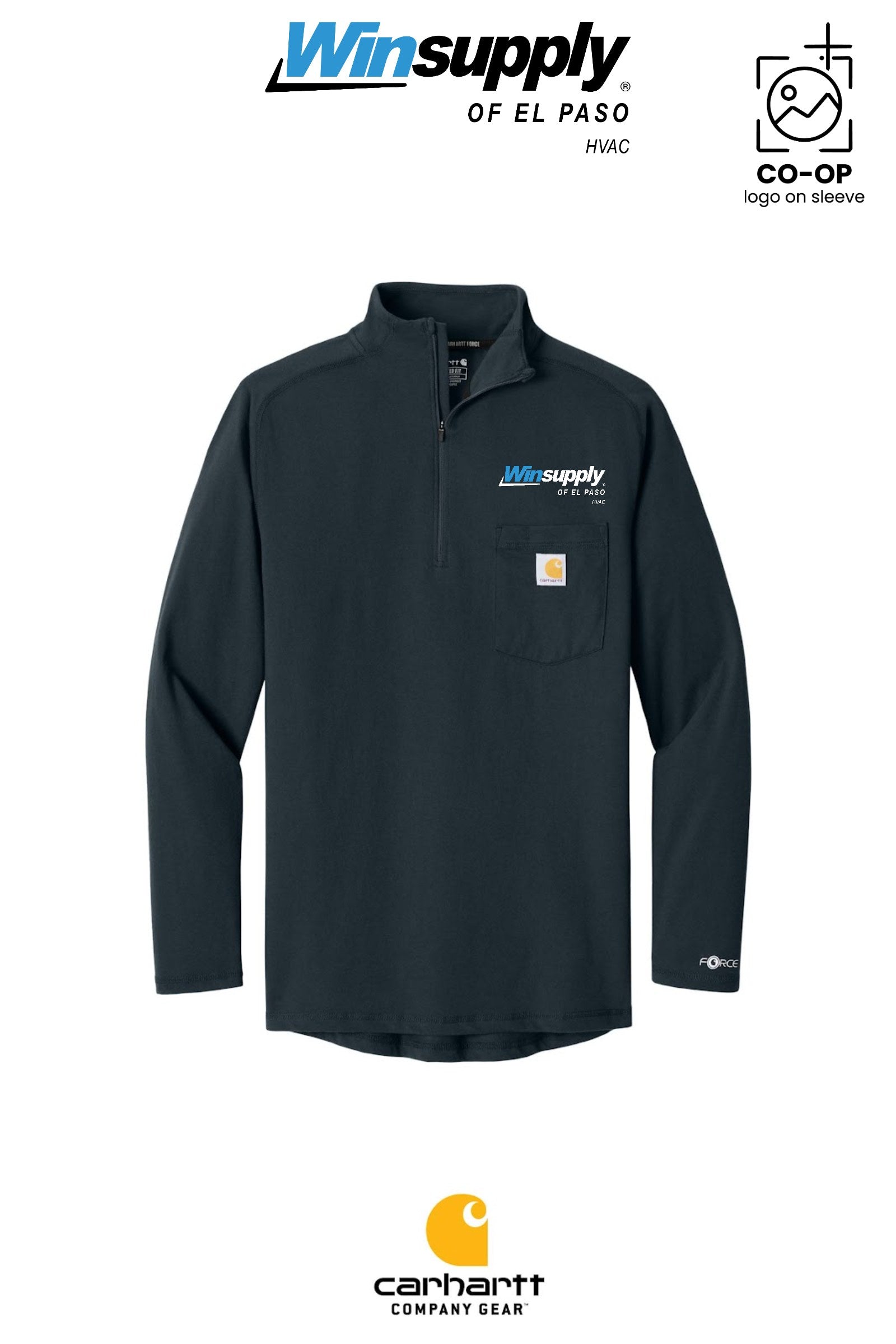 Carhartt Force® 1/4-Zip Long Sleeve T-Shirt - Winsupply of El Paso