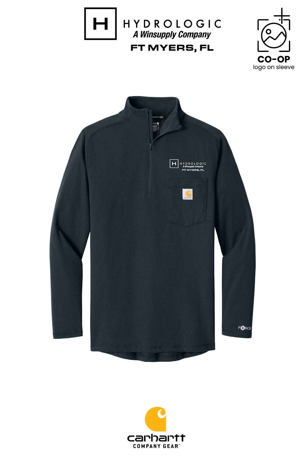 Carhartt Force® 1/4-Zip Long Sleeve T-Shirt - Winsupply Ft Myers FL Co.