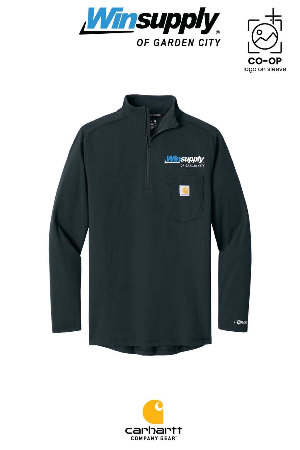 Carhartt Force® 1/4-Zip Long Sleeve T-Shirt - Winsupply Garden City KS Co.