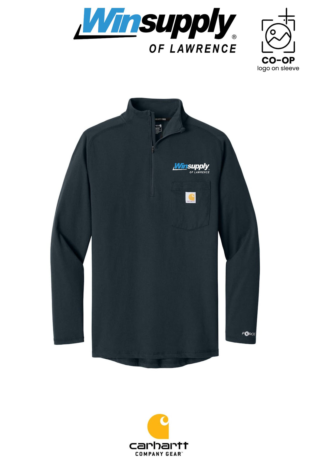 Carhartt Force® 1/4-Zip Long Sleeve T-Shirt - Winsupply of Lawrence