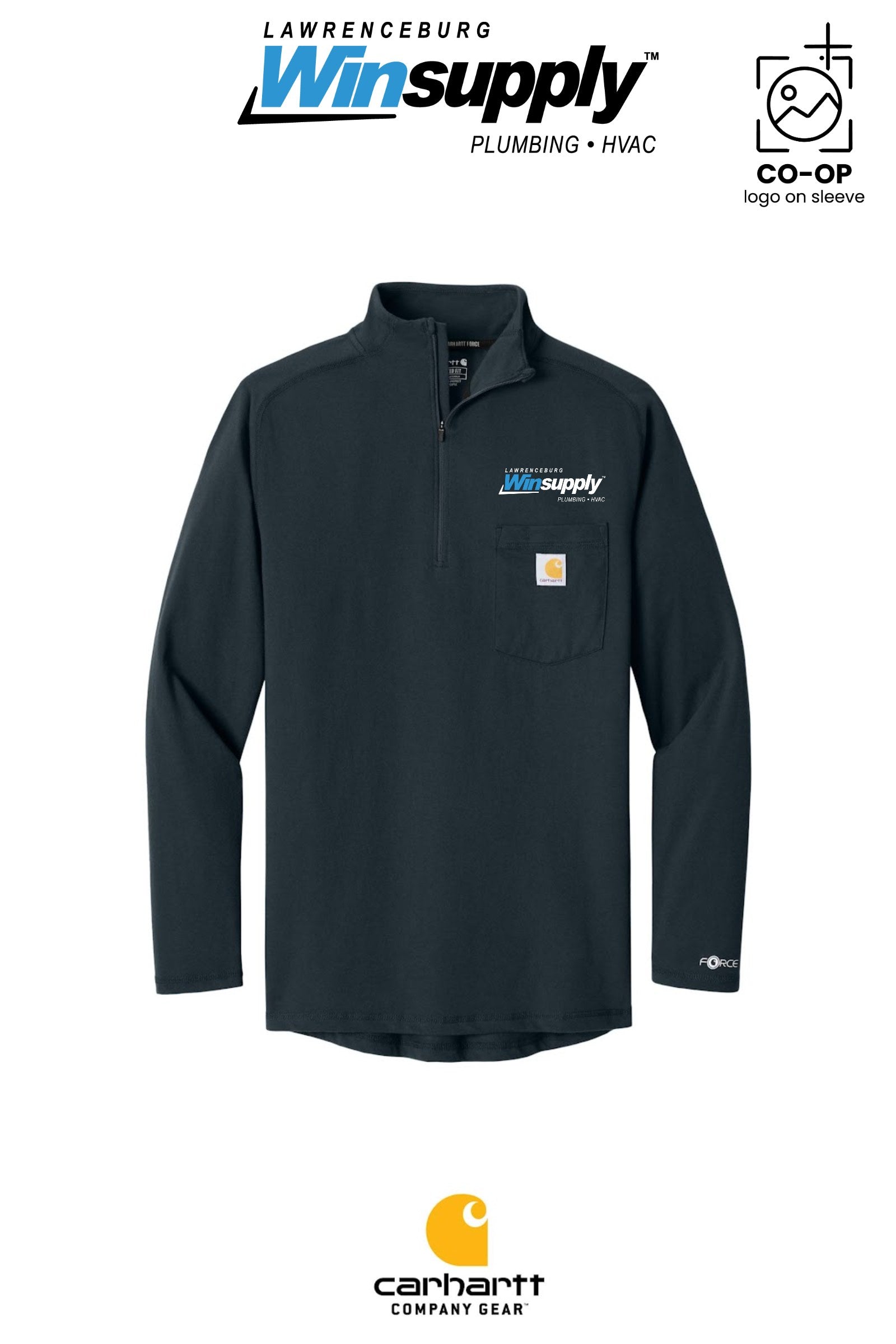 Carhartt Force® 1/4-Zip Long Sleeve T-Shirt - Lawrenceburg Winsupply