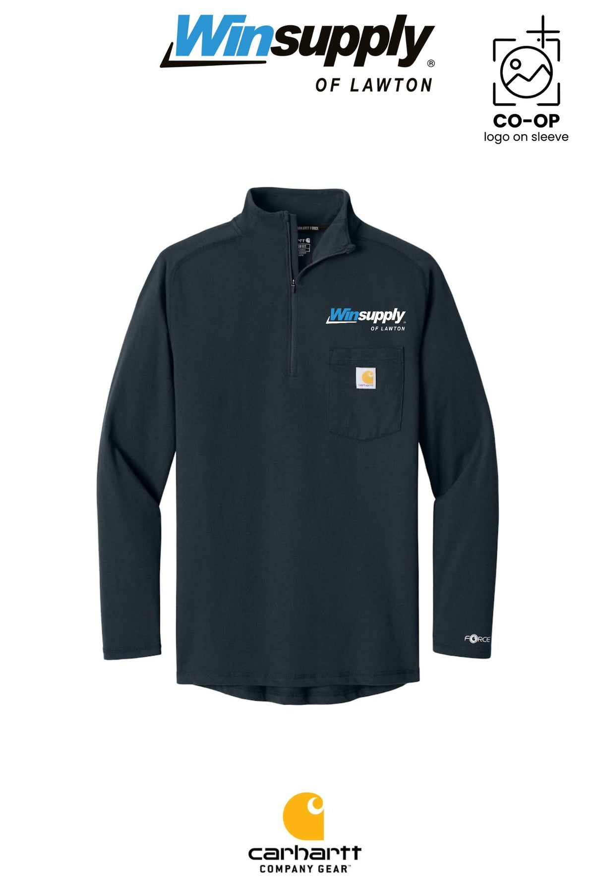 Carhartt Force® 1/4-Zip Long Sleeve T-Shirt - Winsupply of Lawton
