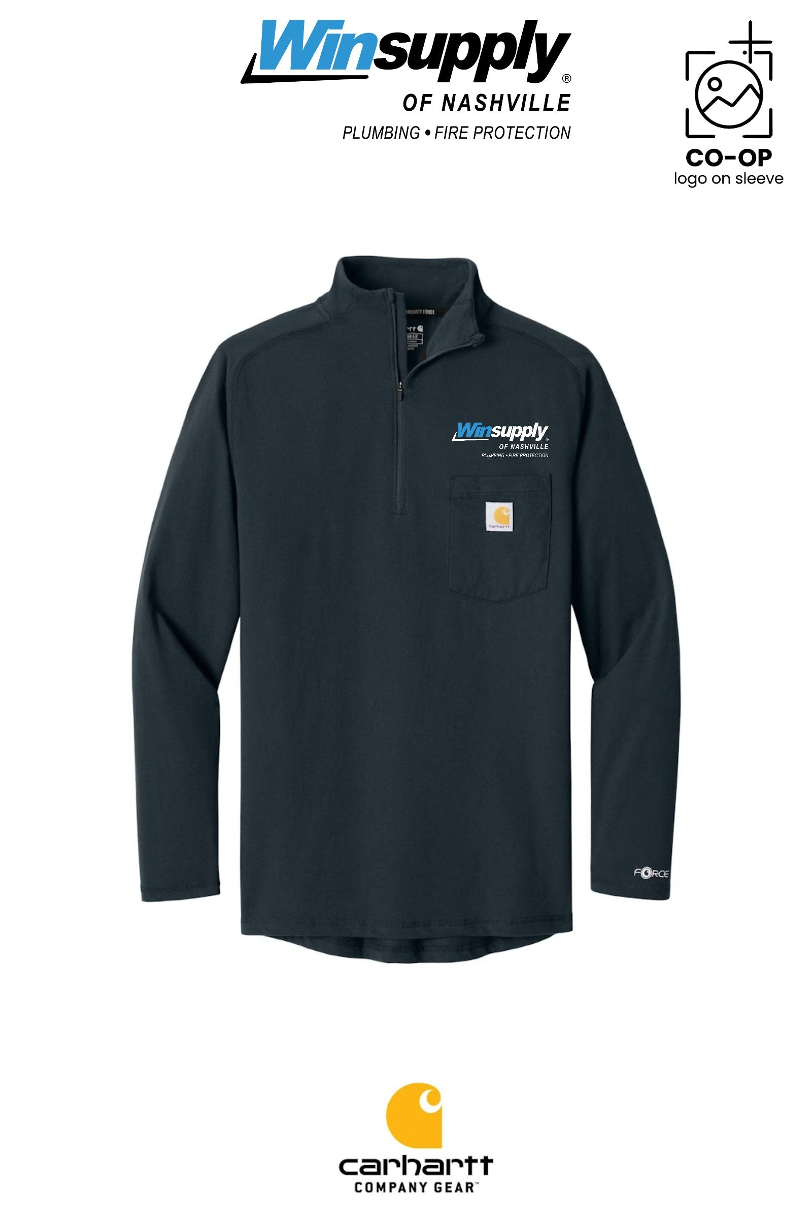 Carhartt Force® 1/4-Zip Long Sleeve T-Shirt - Winsupply of Nashville