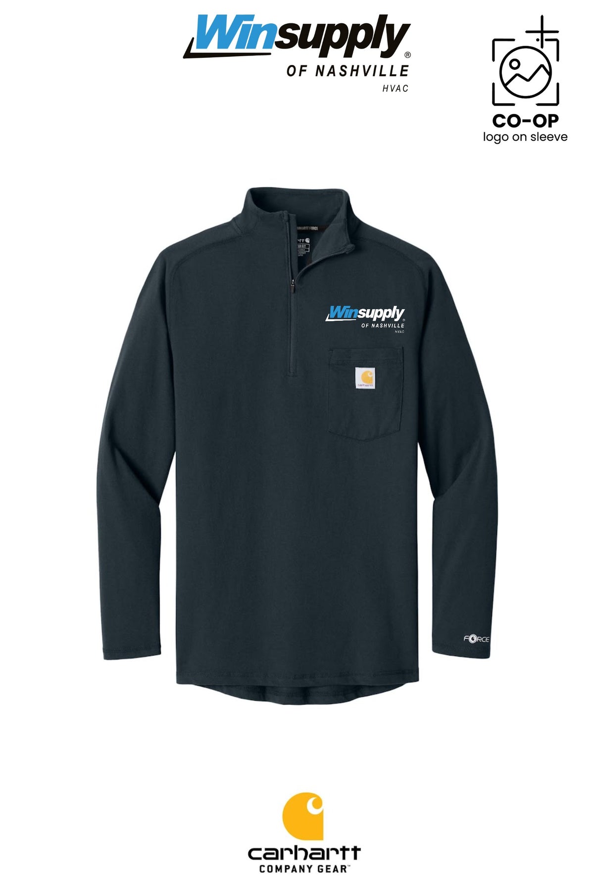 Carhartt Force® 1/4-Zip Long Sleeve T-Shirt - Winsupply of Nashville HVAC
