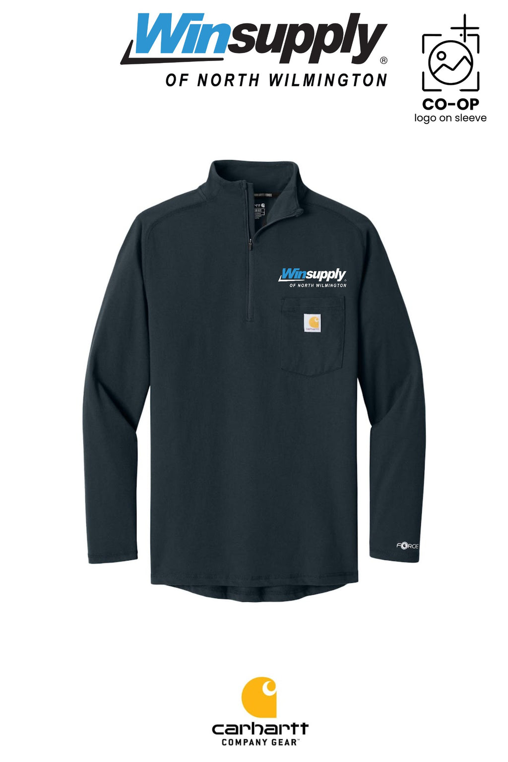 Carhartt Force® 1/4-Zip Long Sleeve T-Shirt - Winsupply N Wilmington NC