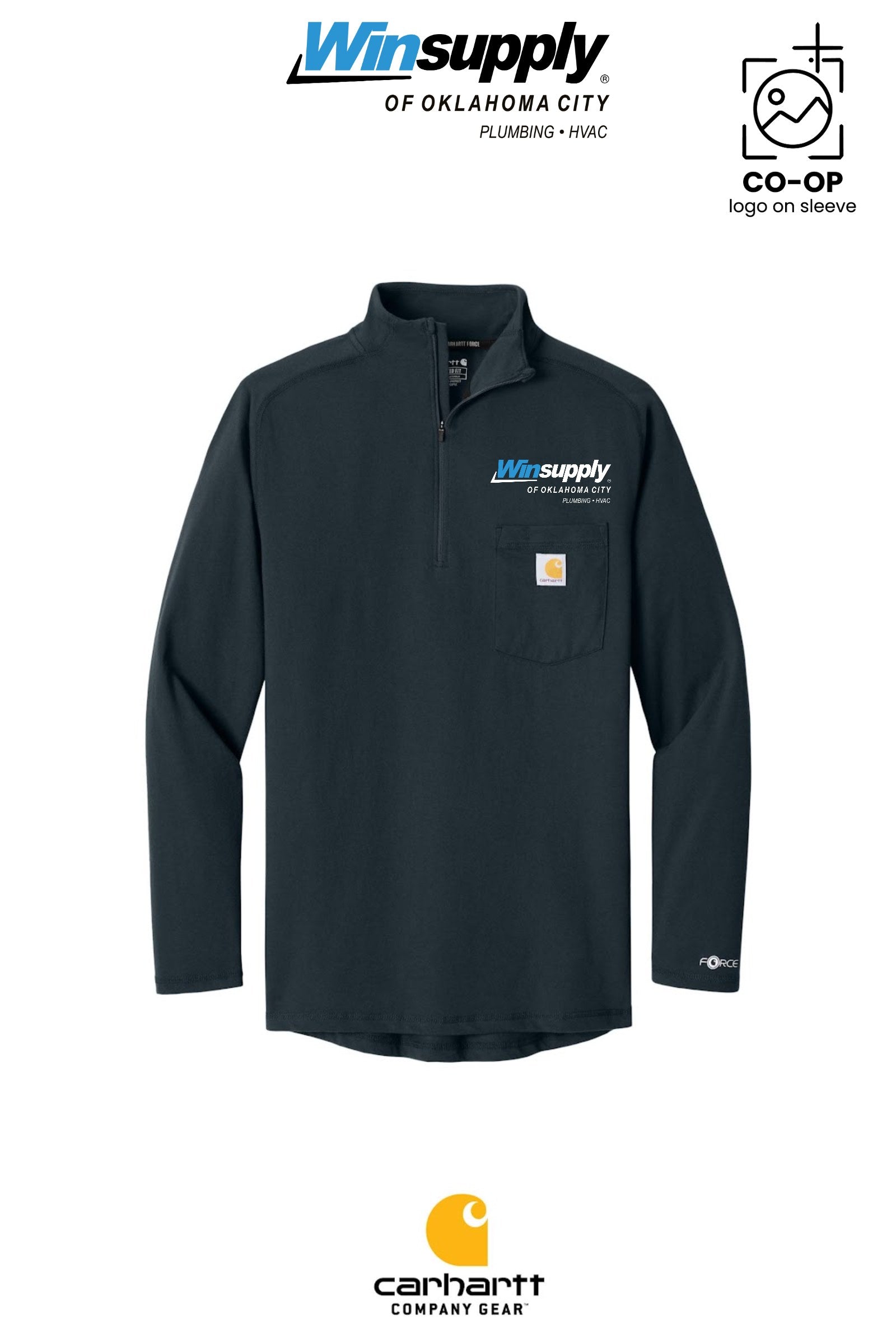 Carhartt Force® 1/4-Zip Long Sleeve T-Shirt - Winsupply of Oklahoma City
