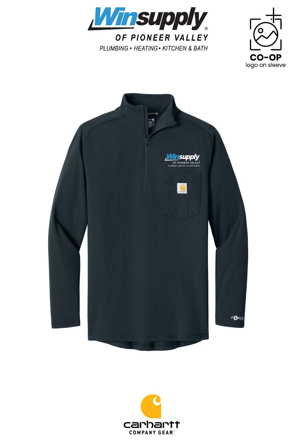 Carhartt Force® 1/4-Zip Long Sleeve T-Shirt - Winsupply of Pioneer Valley