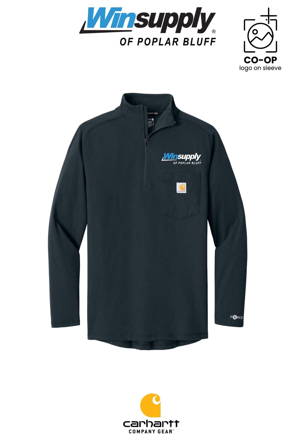 Carhartt Force® 1/4-Zip Long Sleeve T-Shirt - Winsupply of Poplar Bluff