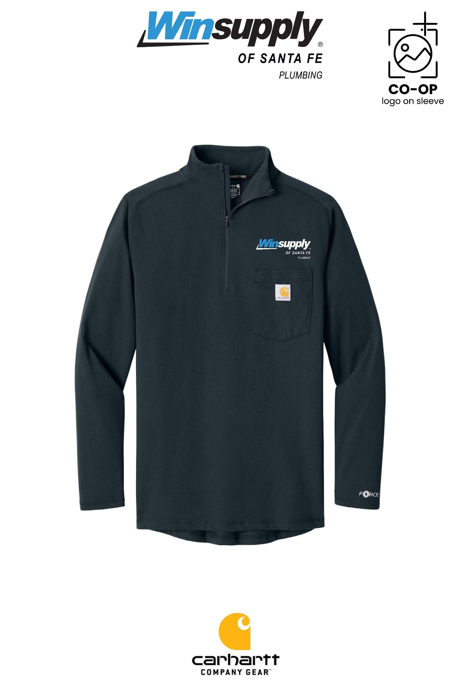 Carhartt Force® 1/4-Zip Long Sleeve T-Shirt - Winsupply of Santa Fe