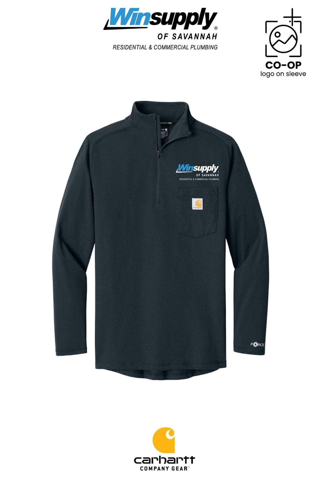 Carhartt Force® 1/4-Zip Long Sleeve T-Shirt - Winsupply of Savannah