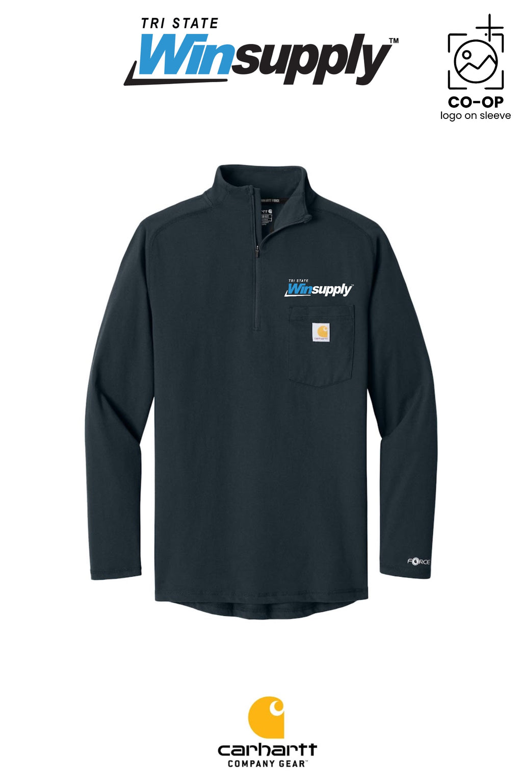 Carhartt Force® 1/4-Zip Long Sleeve T-Shirt - Tri-State Winsupply