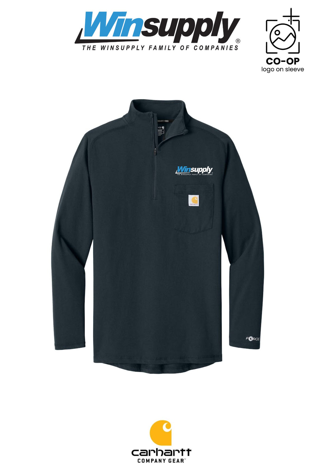 Carhartt Force® 1/4-Zip Long Sleeve T-Shirt - Winsupply of West Hartford