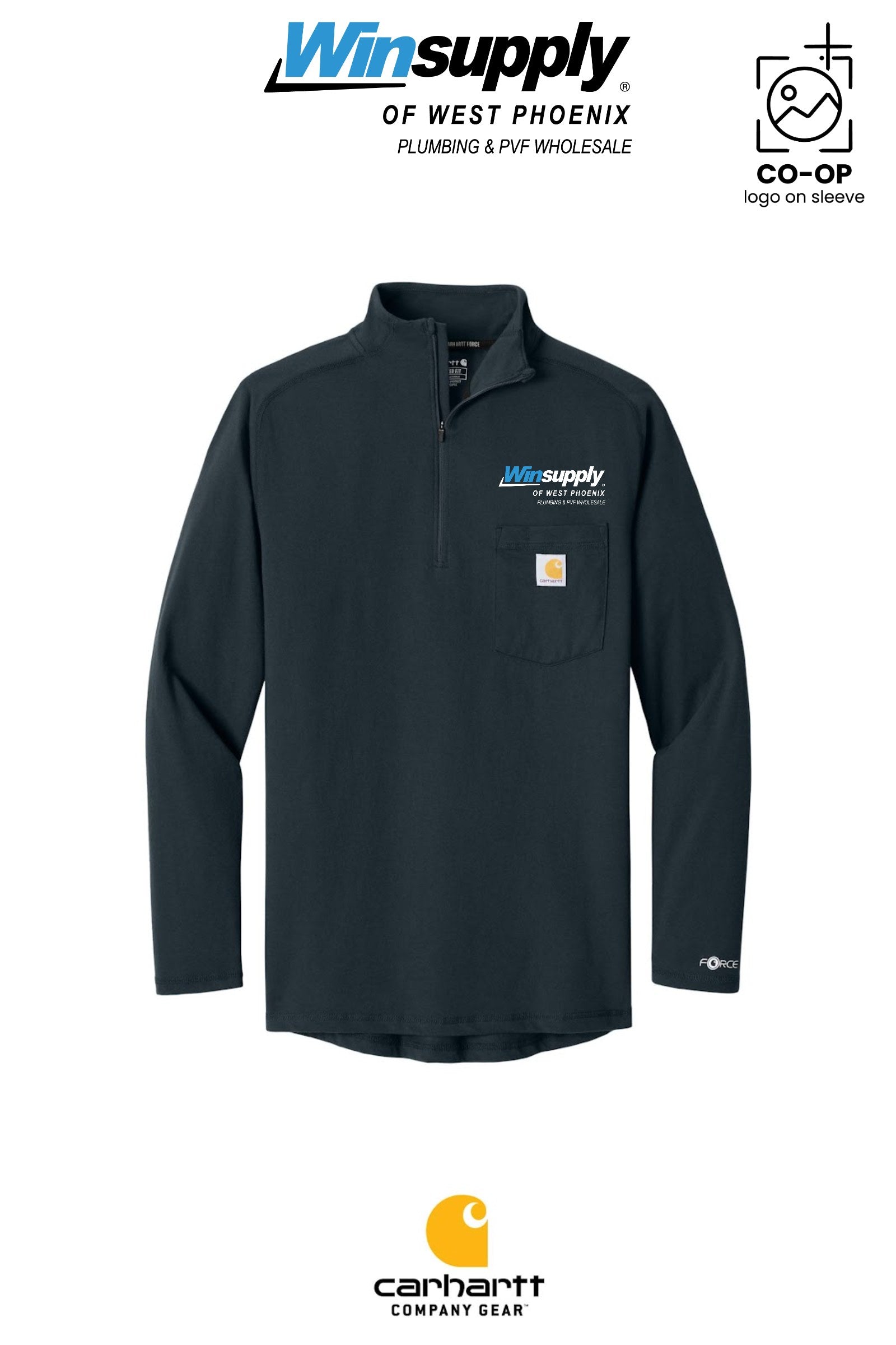Carhartt Force® 1/4-Zip Long Sleeve T-Shirt - Winsupply of West Phoenix