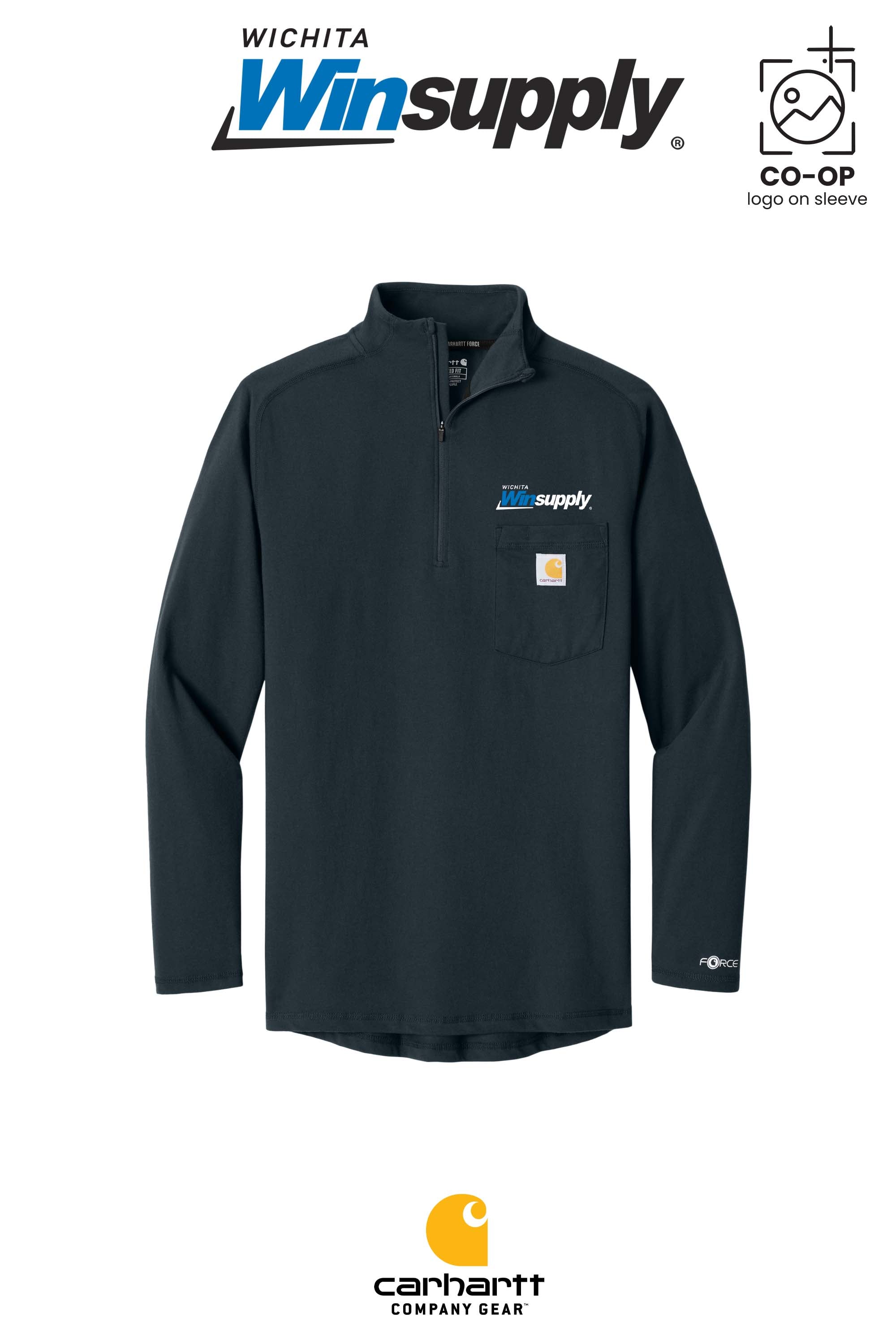 Carhartt Force® 1/4-Zip Long Sleeve T-Shirt - Wichita Winsupply