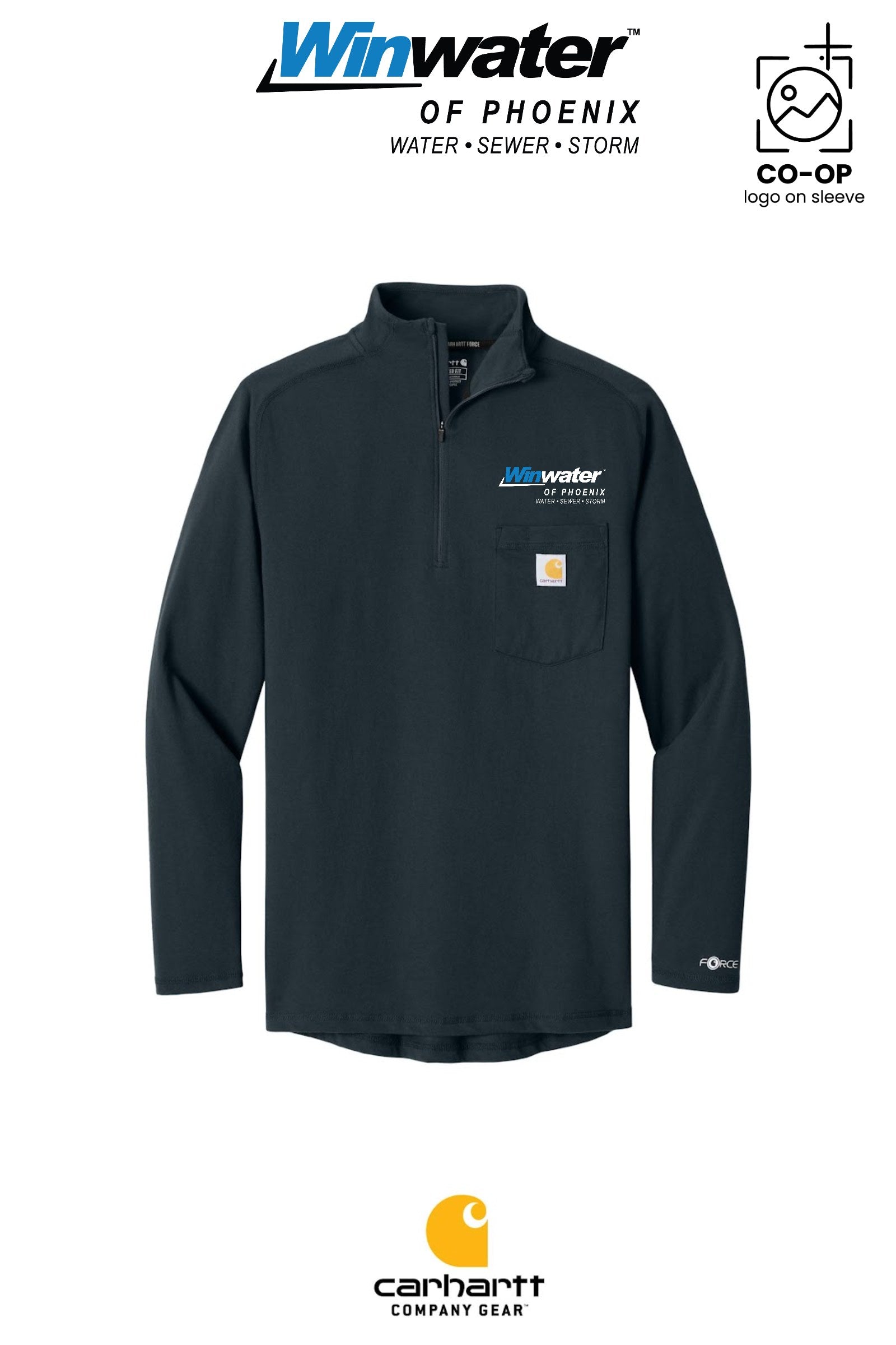 Carhartt Force® 1/4-Zip Long Sleeve T-Shirt - Winwater of Phoenix