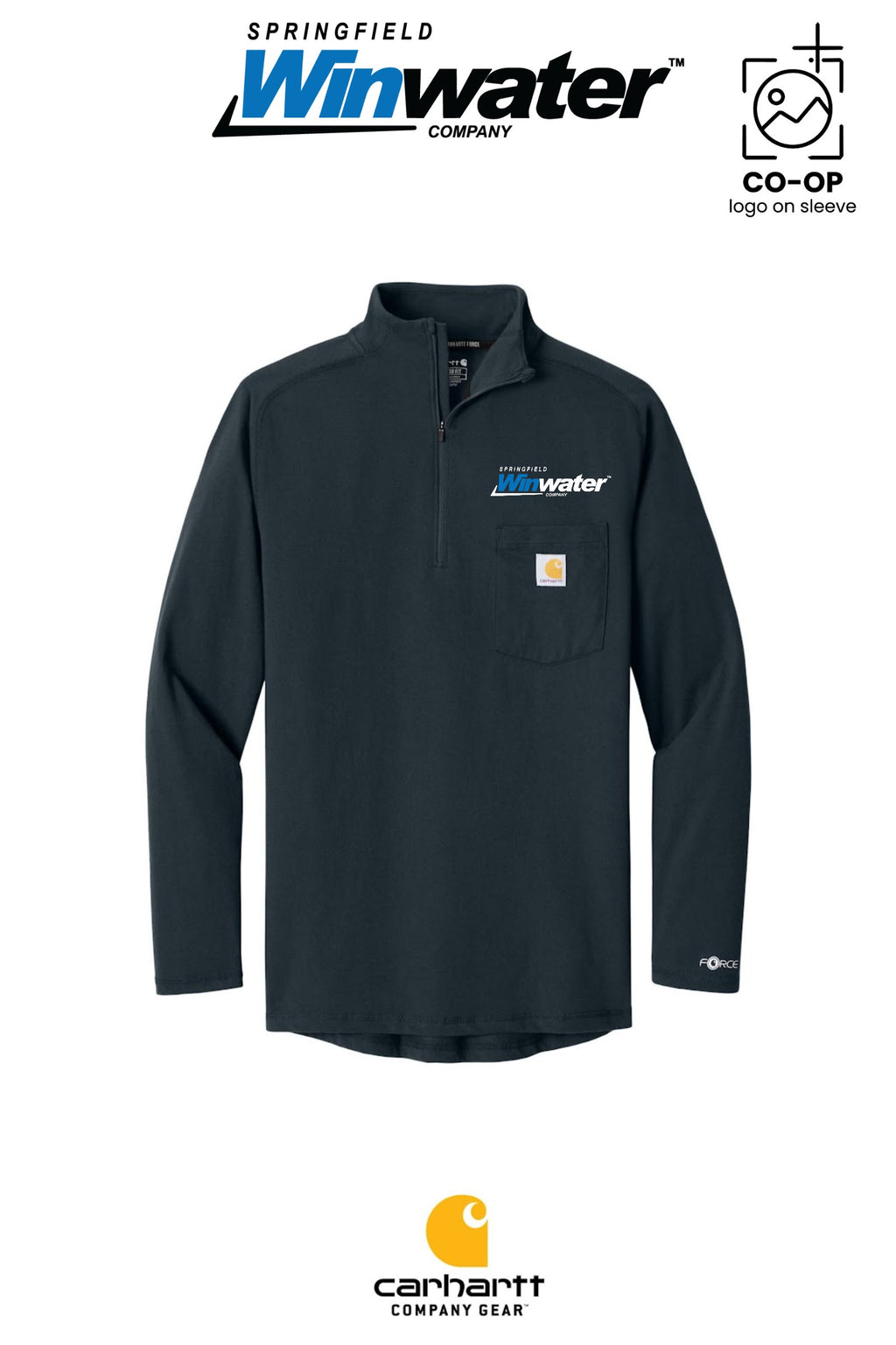 Carhartt Force® 1/4-Zip Long Sleeve T-Shirt - Springfield Winwater
