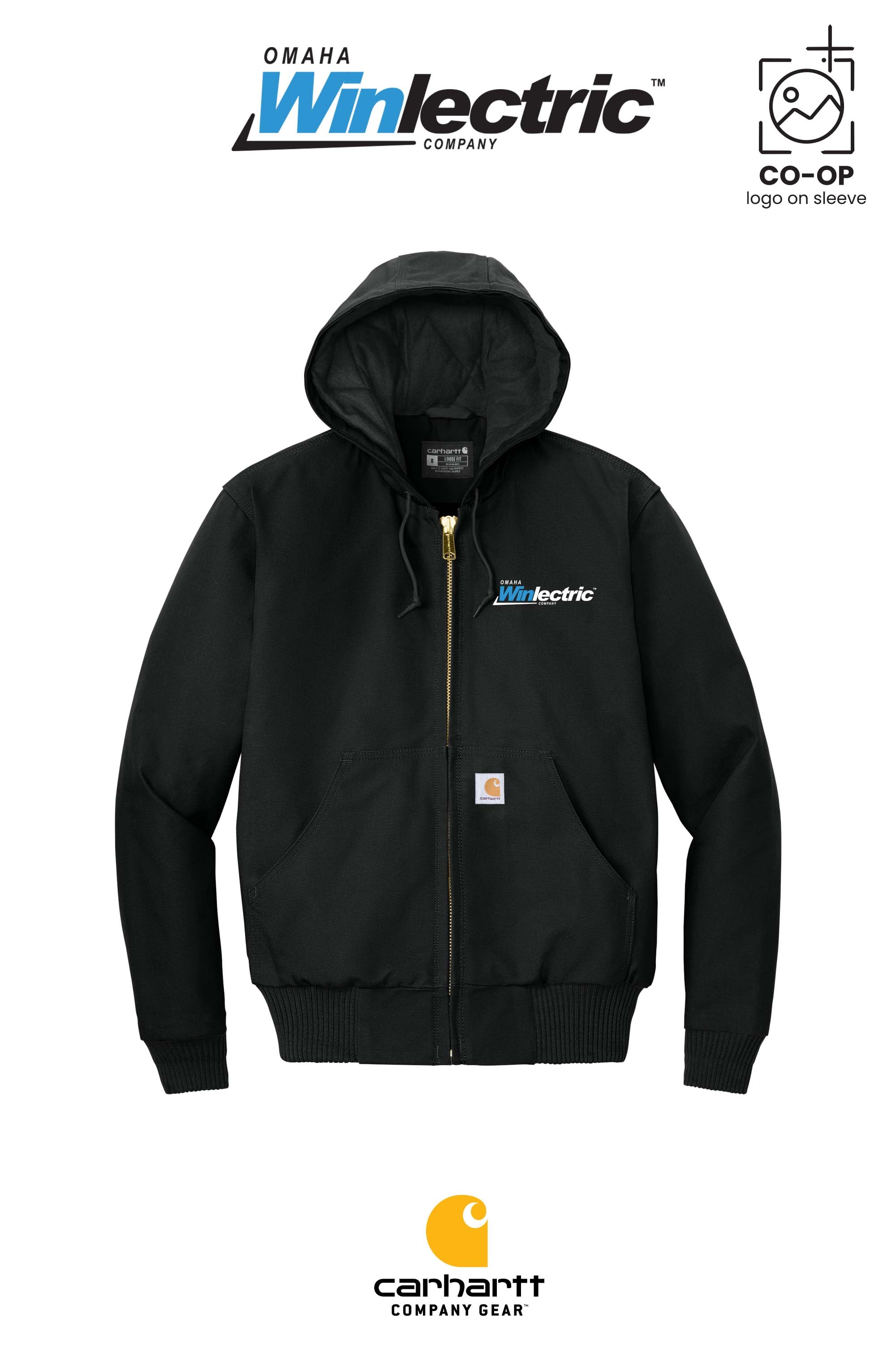Carhartt® Quilted-Flannel-Lined Duck Active Jac - Omaha Winlectric
