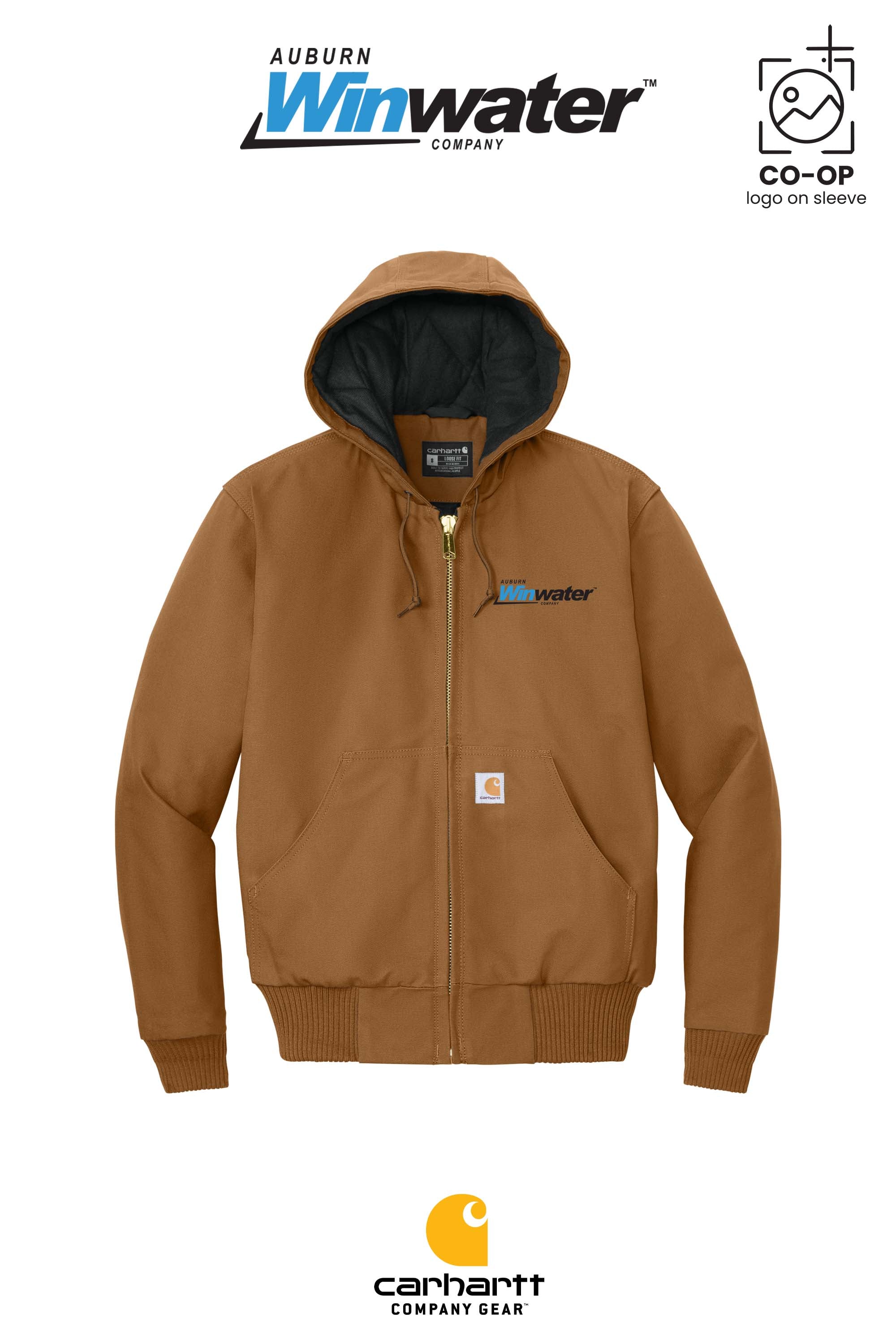 Carhartt® Quilted-Flannel-Lined Duck Active Jac - Auburn Winwater