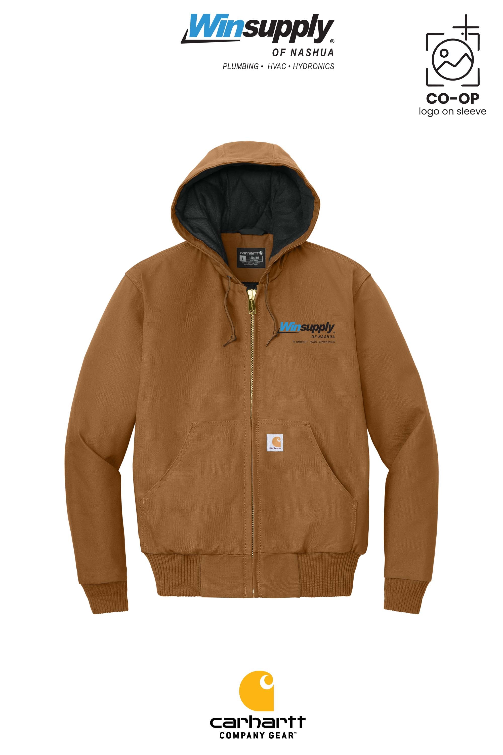 Carhartt® Quilted-Flannel-Lined Duck Active Jac - Winsupply of Nashua