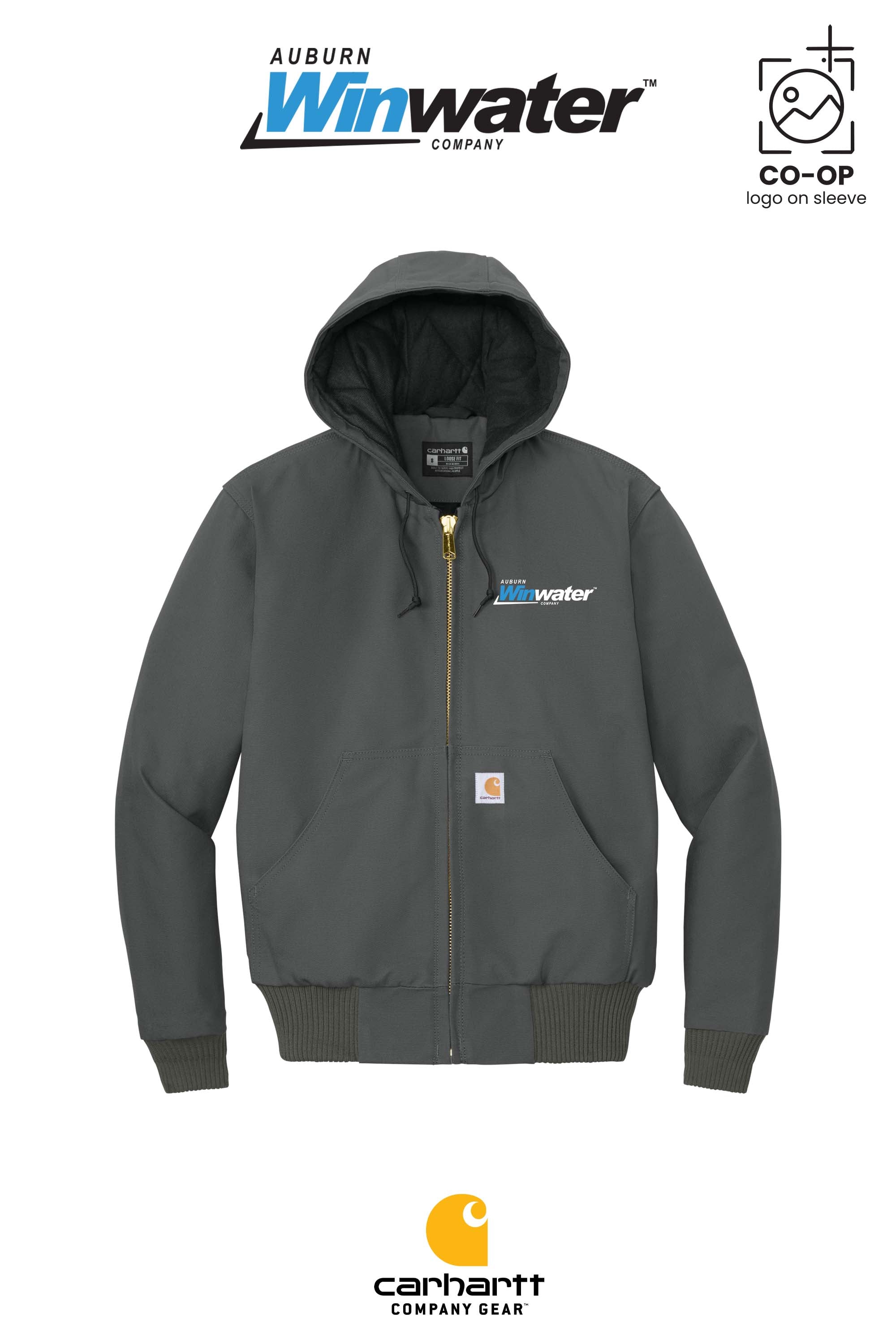 Carhartt® Quilted-Flannel-Lined Duck Active Jac - Auburn Winwater