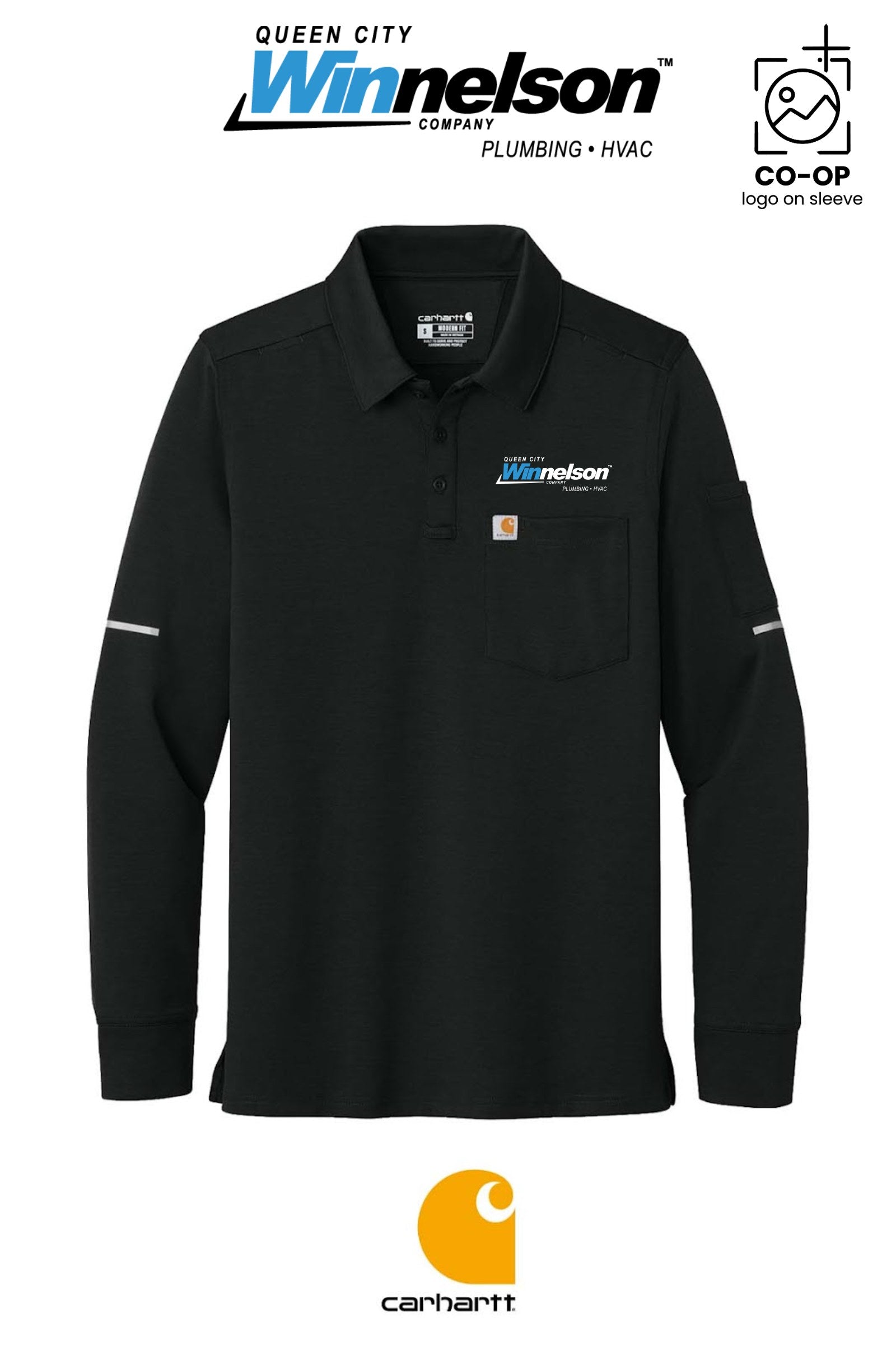 Carhartt® FLD & RSCU Long Sleeve Polo - Queen City Winnelson
