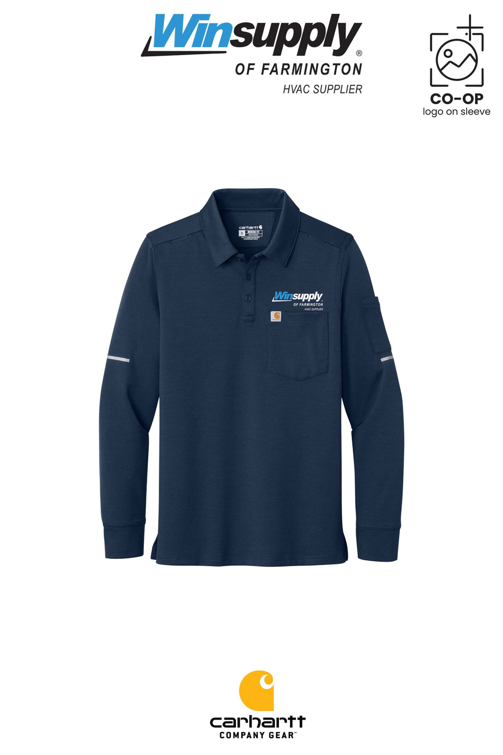 Carhartt® FLD & RSCU Long Sleeve Polo - Winsupply of Farmington
