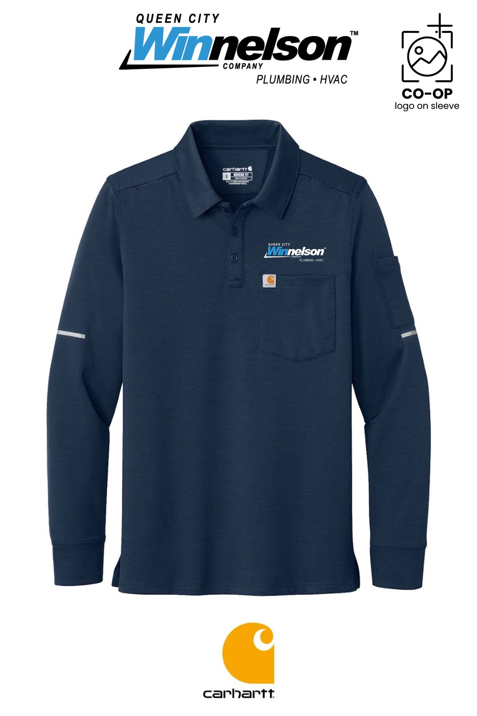 Carhartt® FLD & RSCU Long Sleeve Polo - Queen City Winnelson