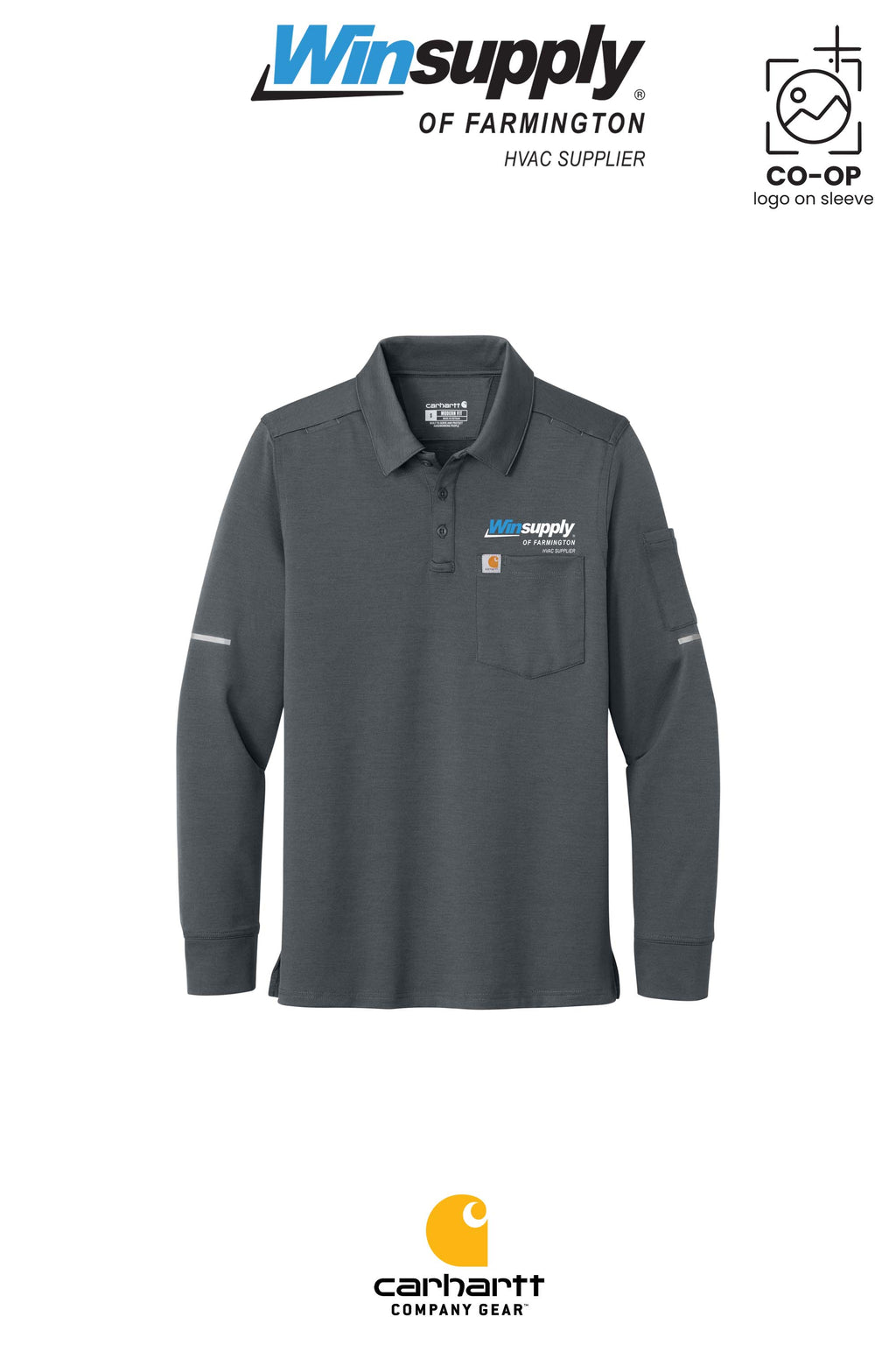 Carhartt® FLD & RSCU Long Sleeve Polo - Winsupply of Farmington