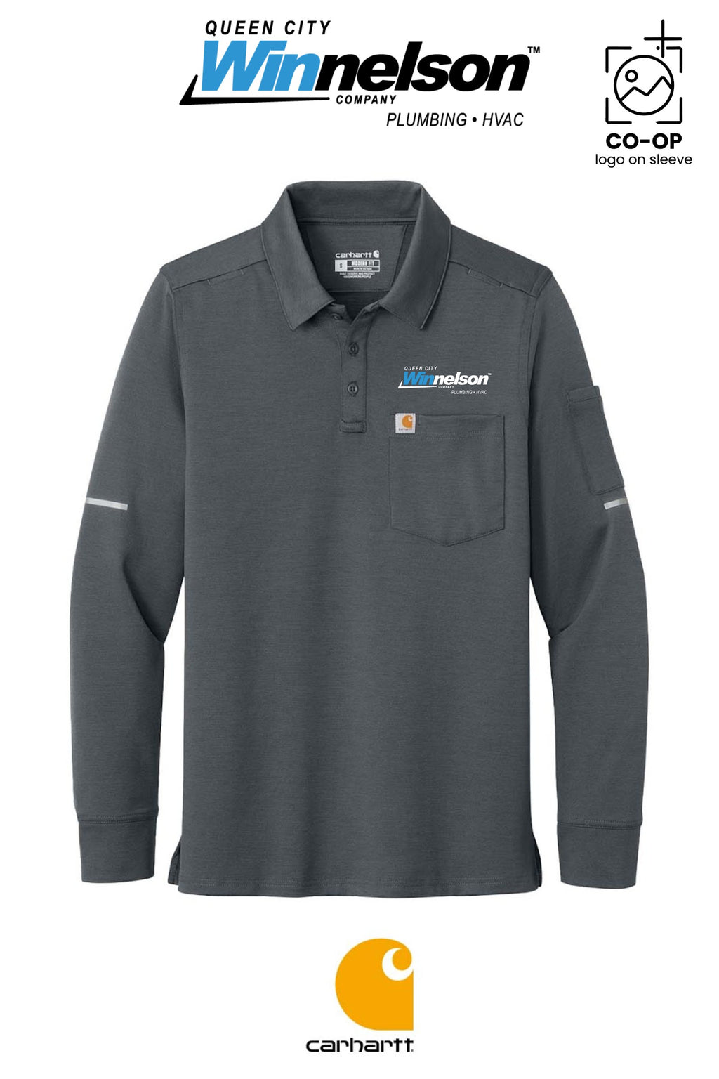 Carhartt® FLD & RSCU Long Sleeve Polo - Queen City Winnelson